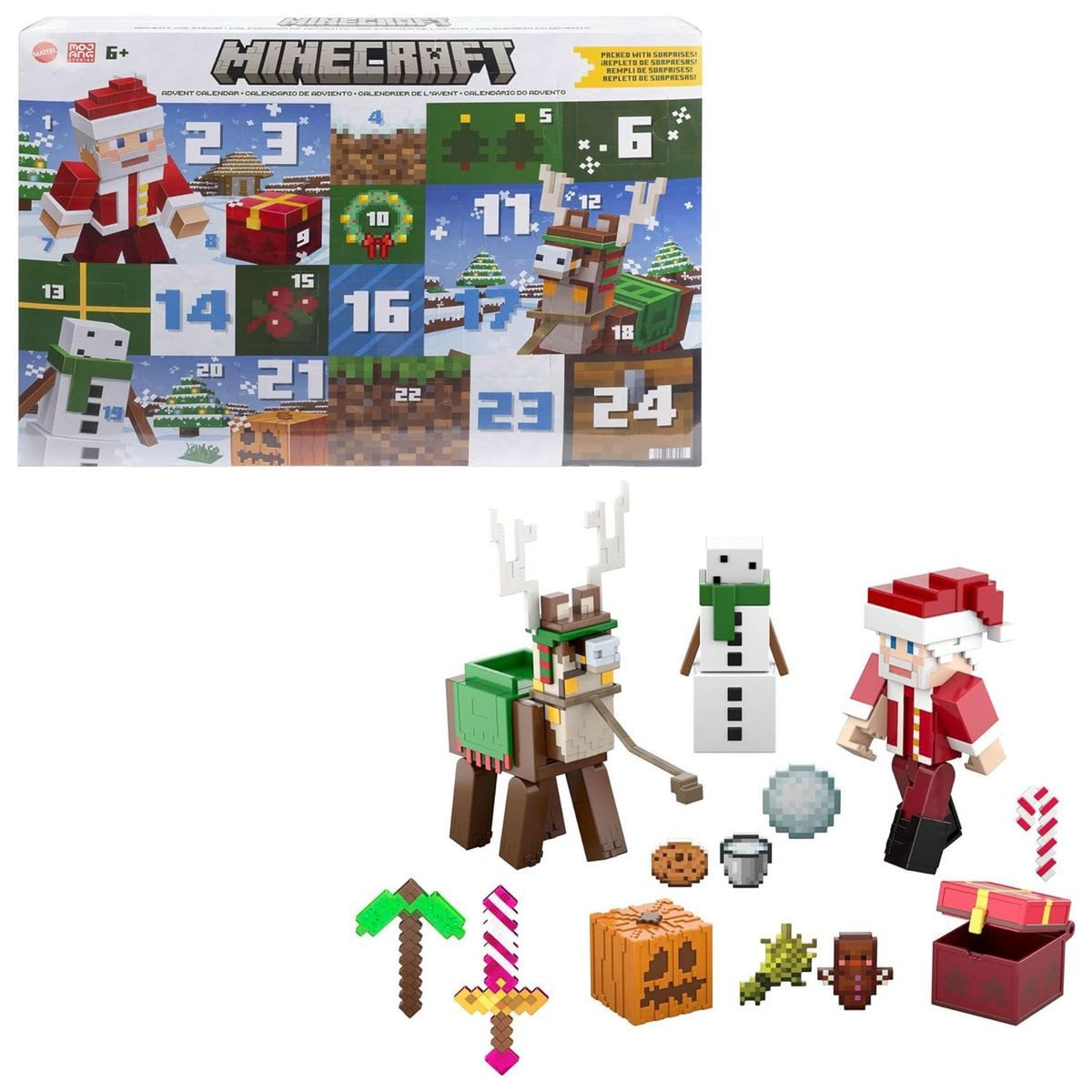 Mattel® Spielwelt Mattel HXM86 - Minecraft - Adventskalender mit 24 Überraschungen