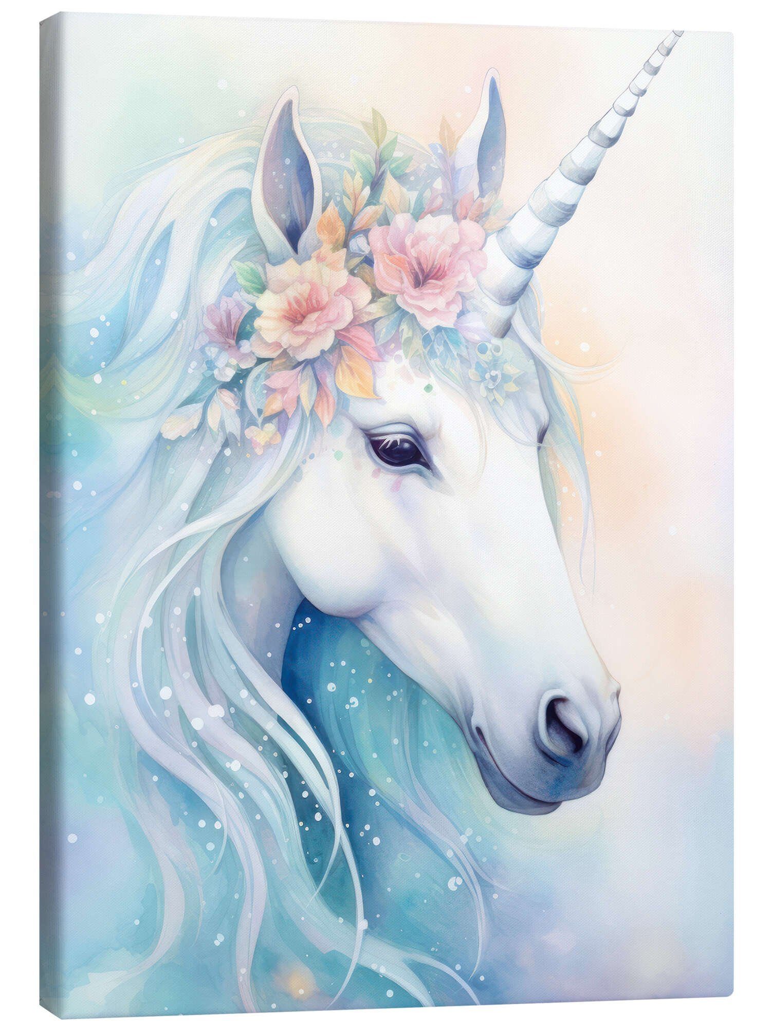 Posterlounge Wandbild Traumhaftes Einhorn, Dolphins DreamDesign, erhältlich als Poster, Leinwandbild, Wandsticker oder Acrylglasbild