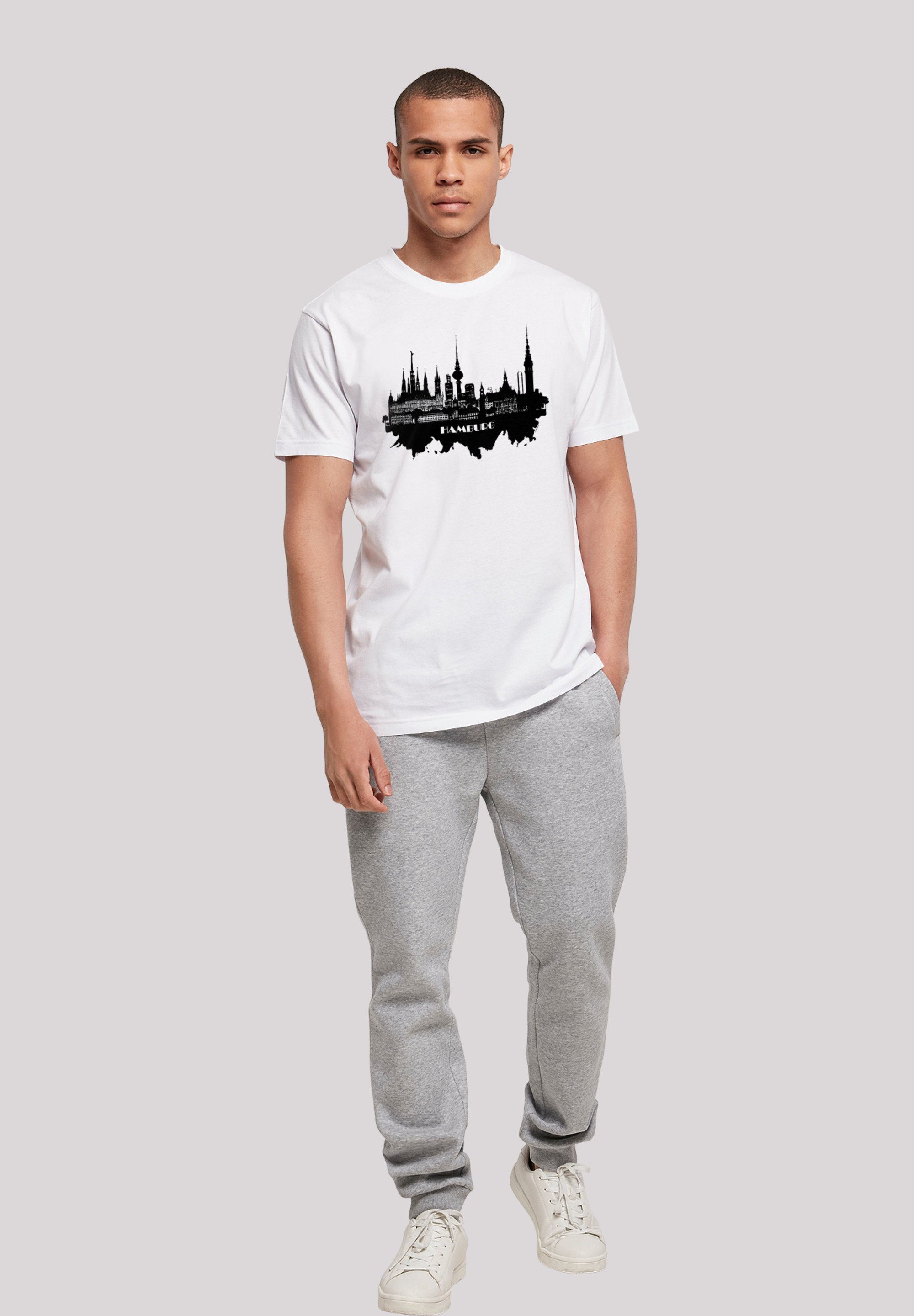 skyline Hamburg F4NT4STIC - Cities T-Shirt Print Collection weiß
