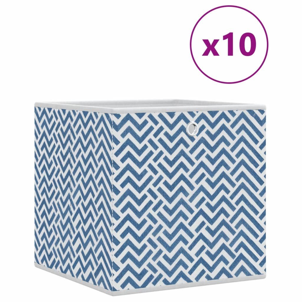 vidaXL Aufbewahrungsbox Faltboxen 10 Stk. Blau günstig online kaufen