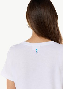 comma casual identity Kurzarmshirt T-Shirt aus Jersey mit Frontprint Artwork