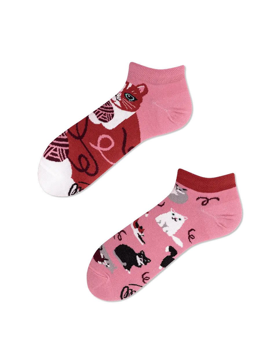 Many Mornings Sneakersocken Many Mornings Sneaker Playful Cat (1 Paar, 1-Paar, 1 Paar) immer ein dismatching Paar