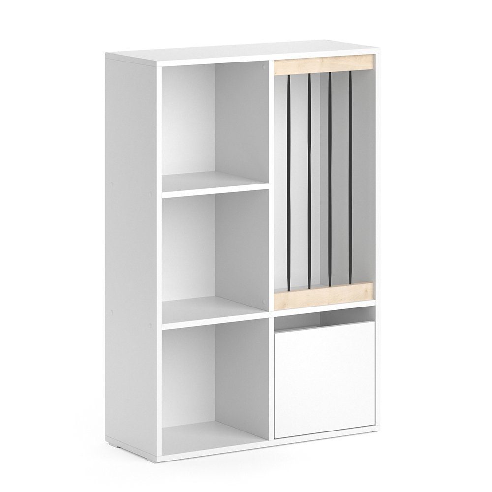 Bücherregal Luigi, Weiß, 72 x 107.8 cm