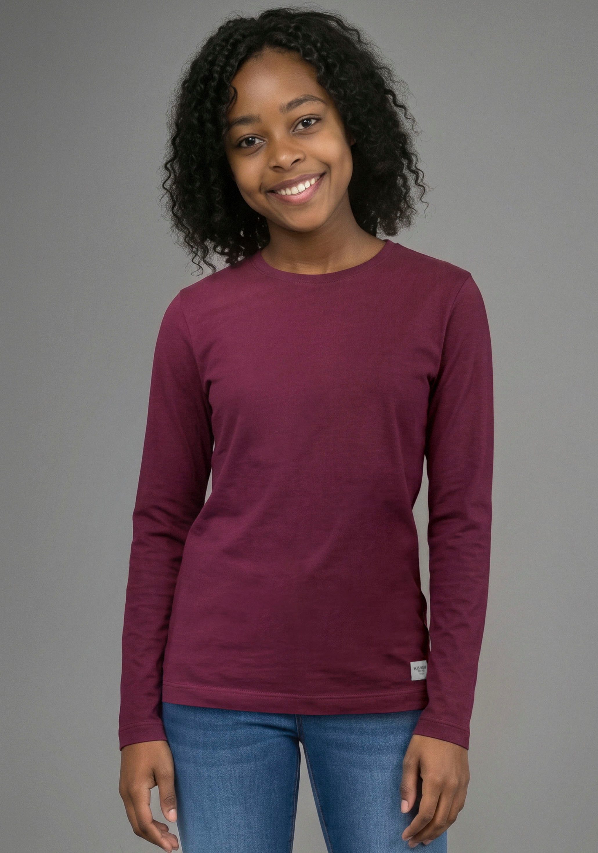 H.I.S Langarmshirt 3er Pack H.I.S Shirts in modischen Farben, Must-Have Basic (Packung, 3) 3 Basic Langarmshirts in Paket, hüftlang, Basic-Passform – Bild 2 von 5