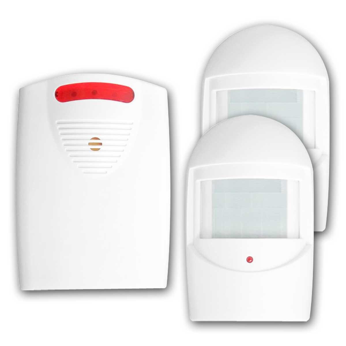 Orno Bewegungsmelder Ladenglocke/Durchgangsmelder IP44, 2x PIR-Sensor
