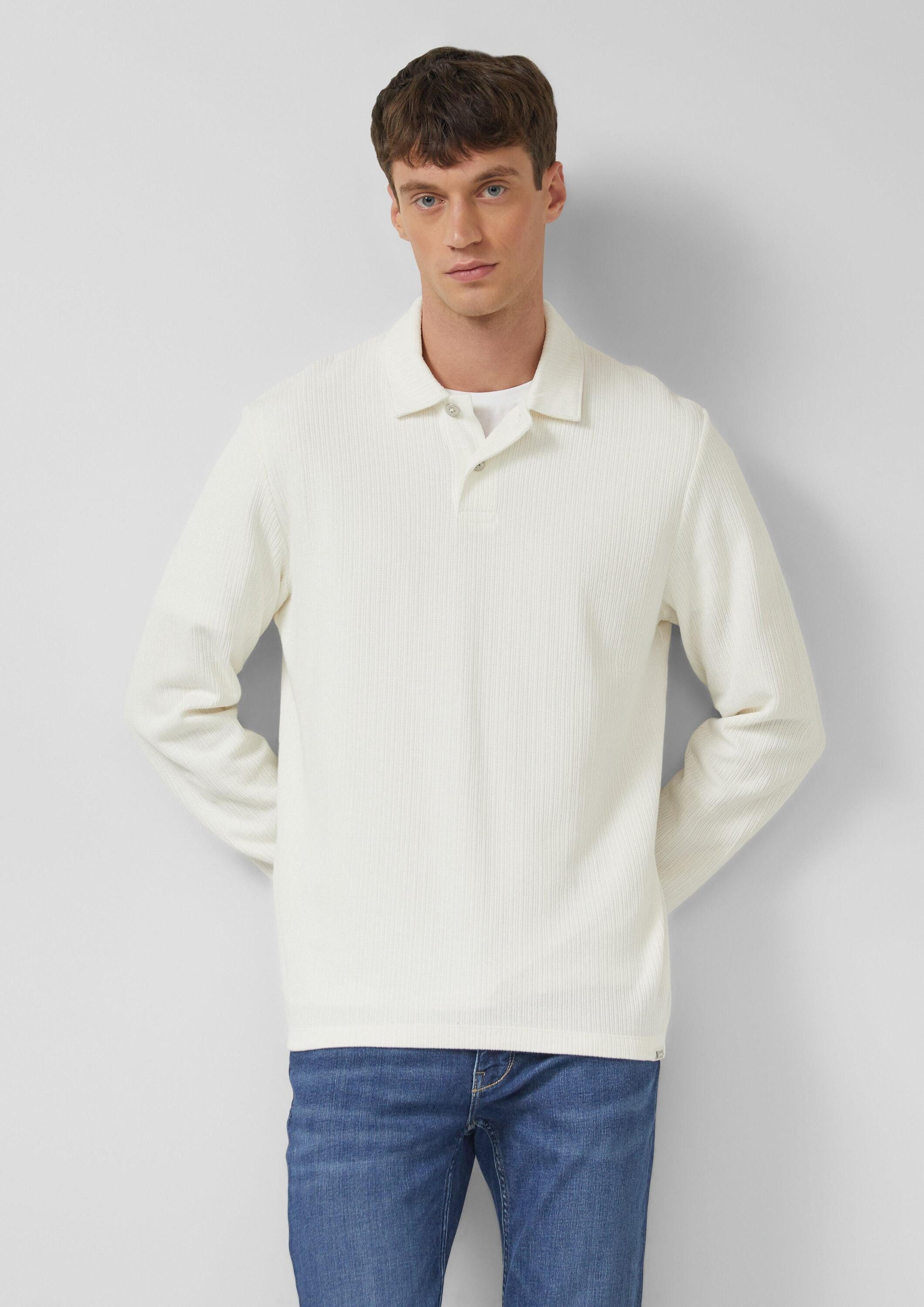 Langarmshirt Polo-Shirt
