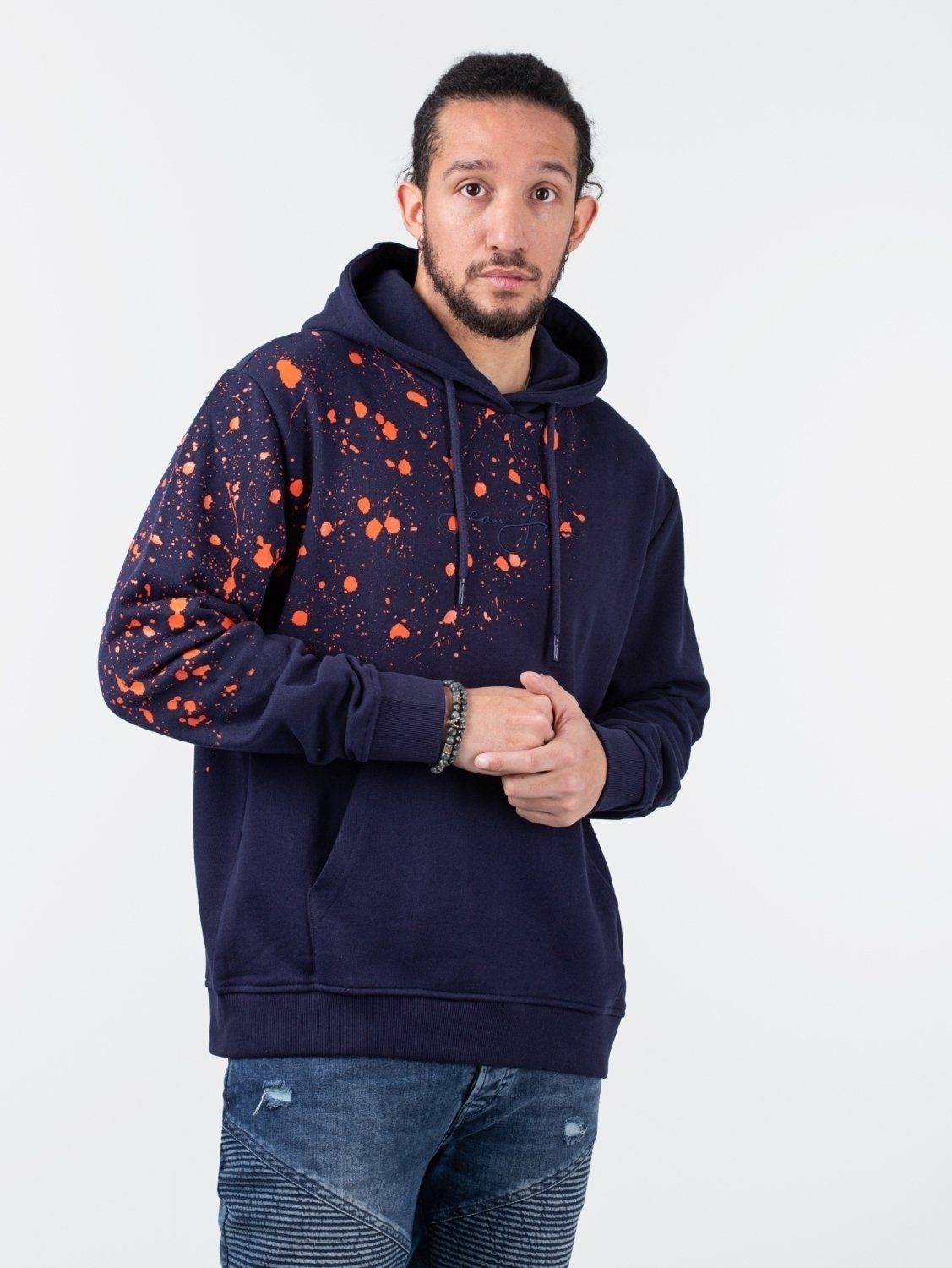 Sean John Hoodie Sean John Script Logo Splatter Hoodie