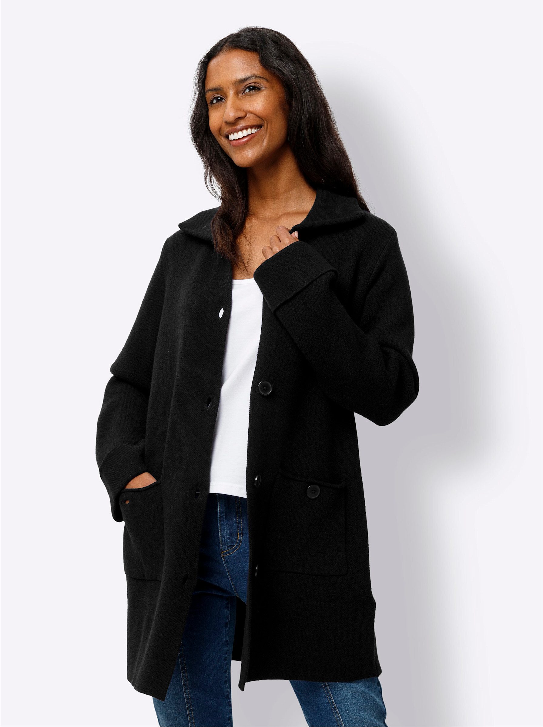 heine Strickjacke Longstrickjacke
