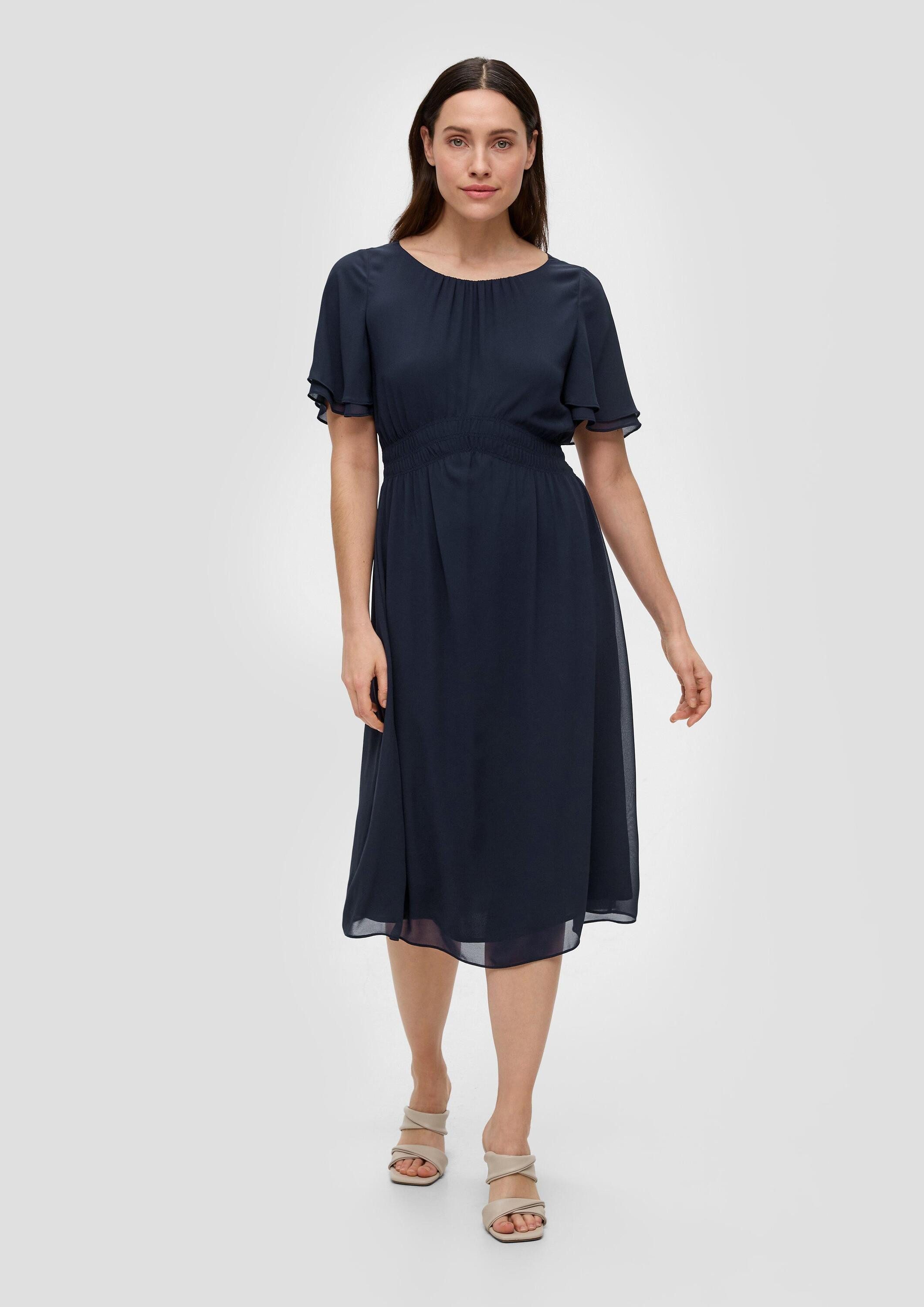 s.Oliver Midikleid Kleid Chiffonkleid mit Raffung günstig online kaufen