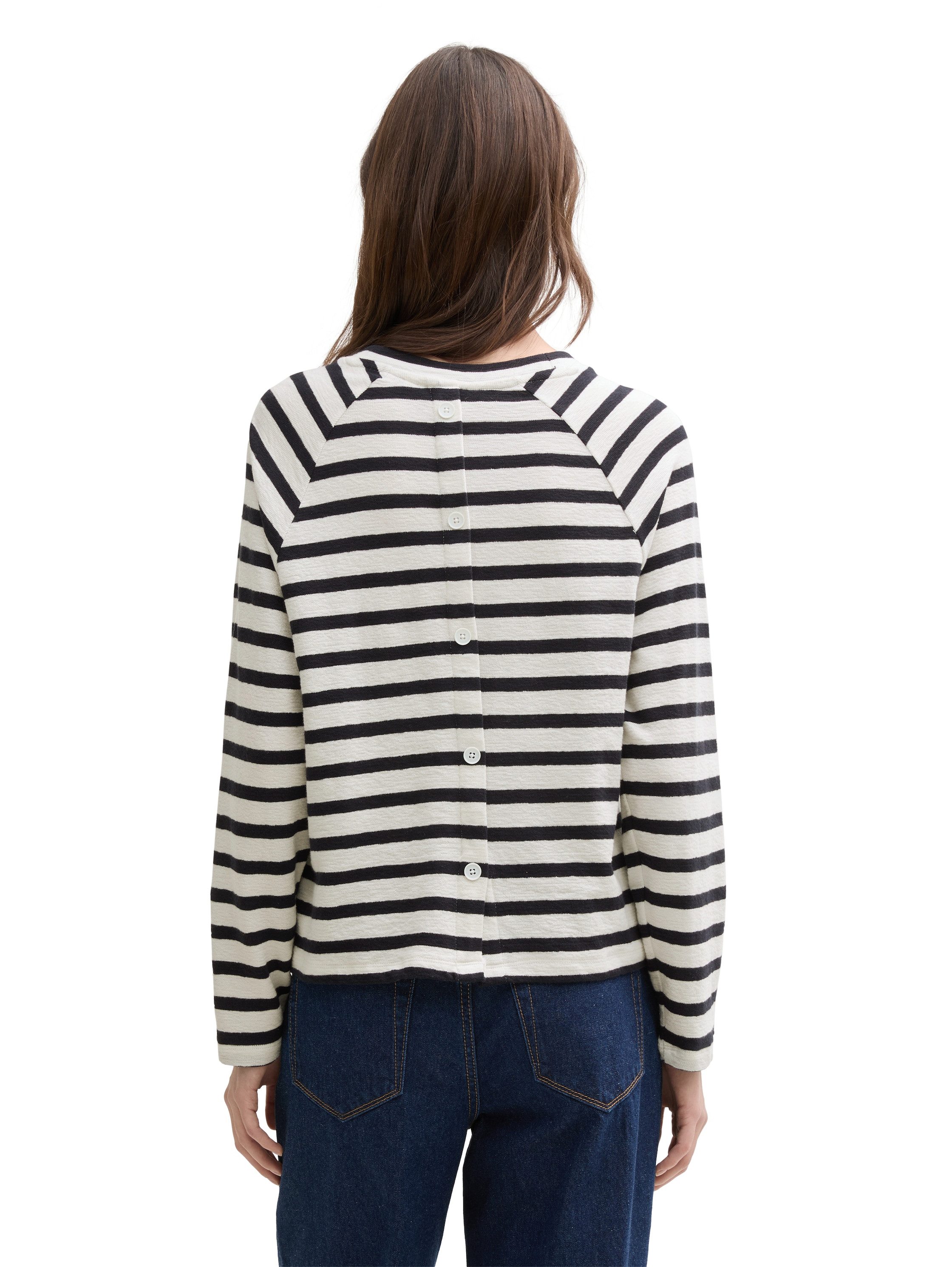 TOM TAILOR Denim Langarmshirt mit Streifenmuster günstig online kaufen