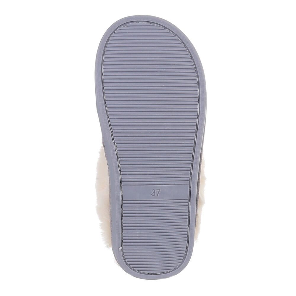 Ital-Design Damen Hausschuhe Freizeit Hausschuh (87284071) Flach Hausschuhe in Grau