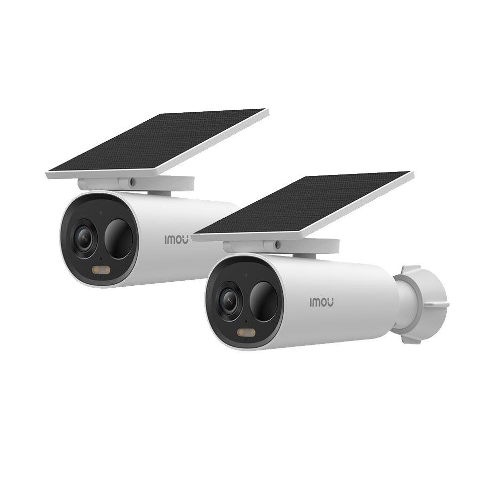 Imou Überwachungskamera Cell 3C All in one 3MP Solar-Sicherheitskamera Doppelpack (Außenbereich, Smart Home, Outdoor WLAN Kamera mit Solarpanel, weiß)