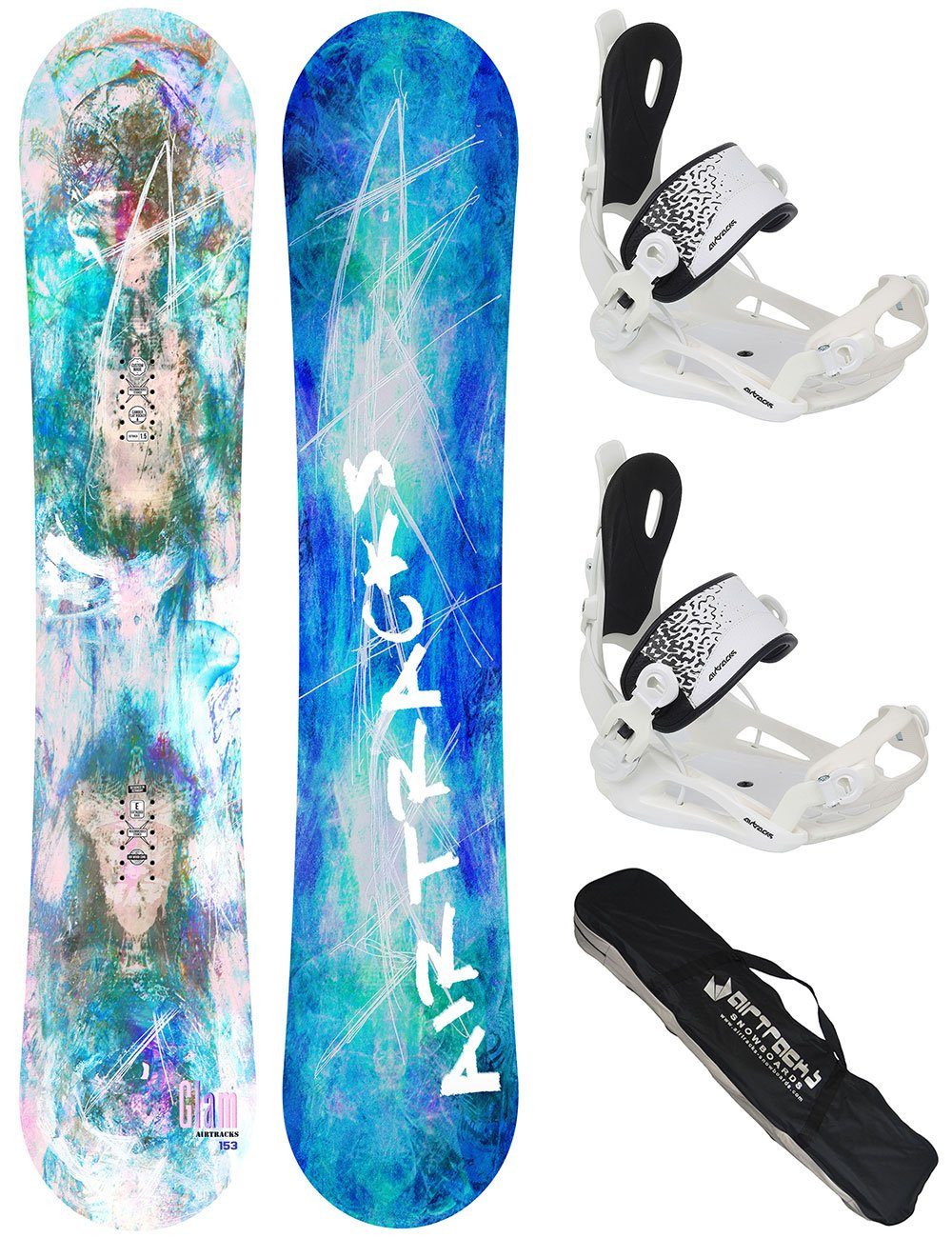 Ausrüstung Snowboards Airtracks Snowboard Damen Snowboard Set Glam (3er-Pack), Damen Snowboard Glam + Bindung Master W + Sb Bag 