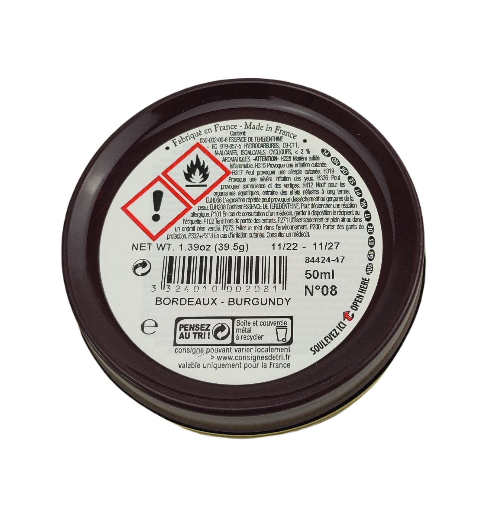 Saphir Erdschachtverlängerung SAPHIR Pate de Luxe 50ml Wachs Bordeaux-Burgundy 50 ml