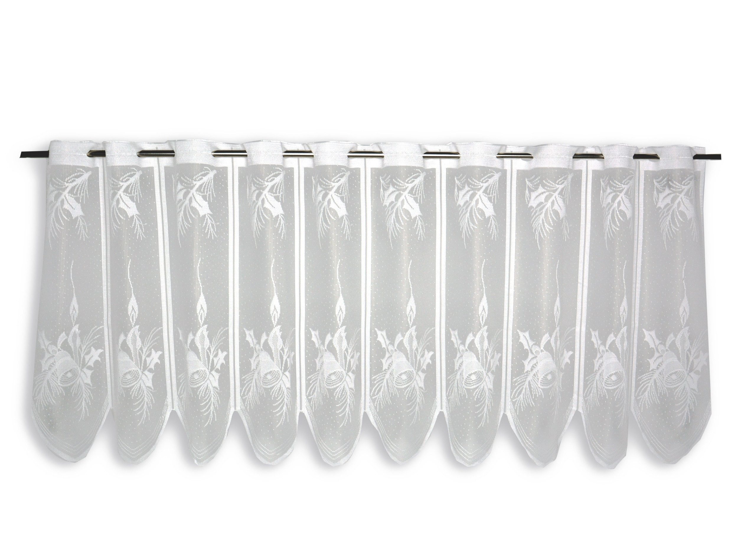 Clever-Kauf-24 Scheibengardine Scheibengardine Glocke Kerze Mistelzweig, günstig online kaufen