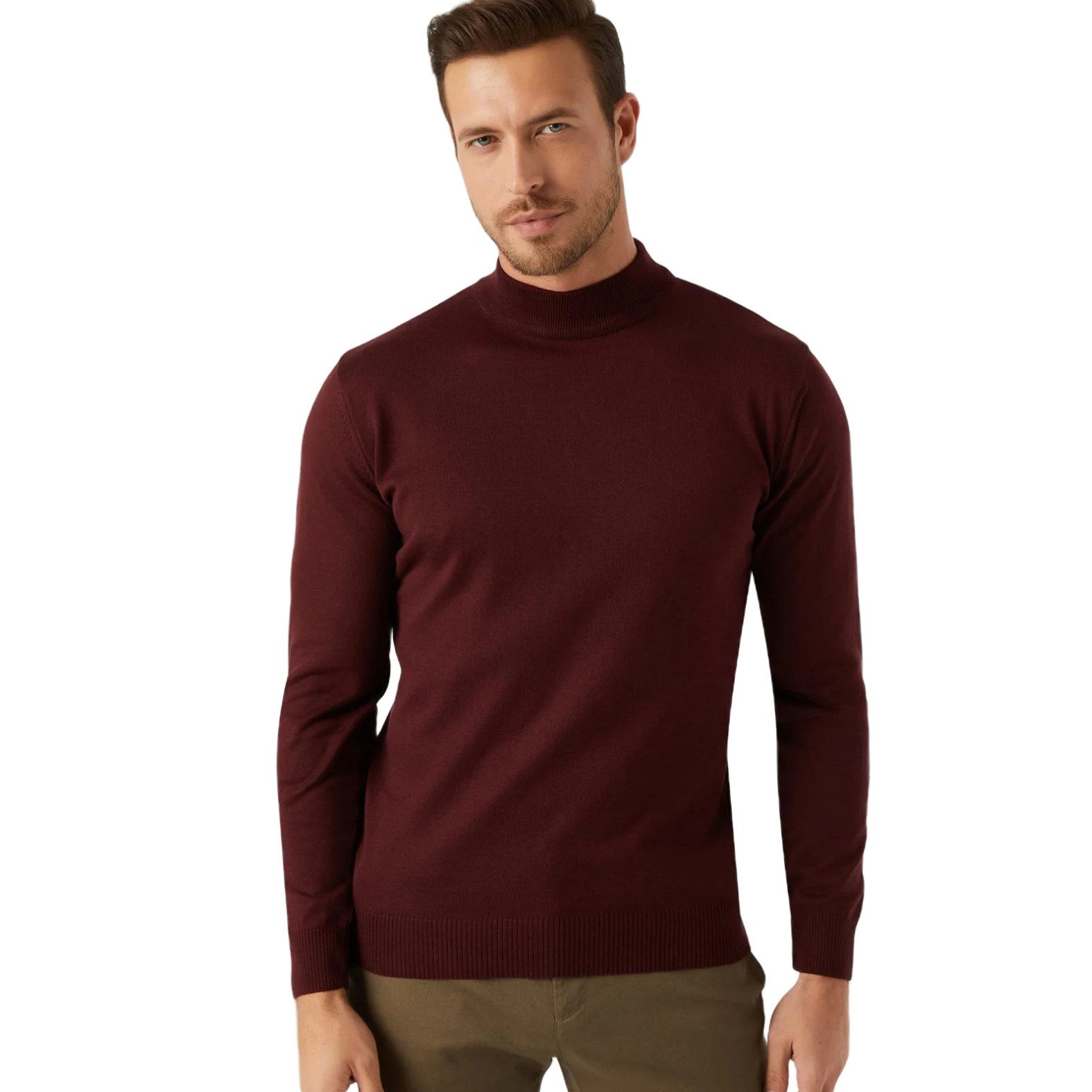 D'S DAMAT Sweater D'S DAMAT Half Fisherman Strickmode, Modische Herrenpullover, Stylisch