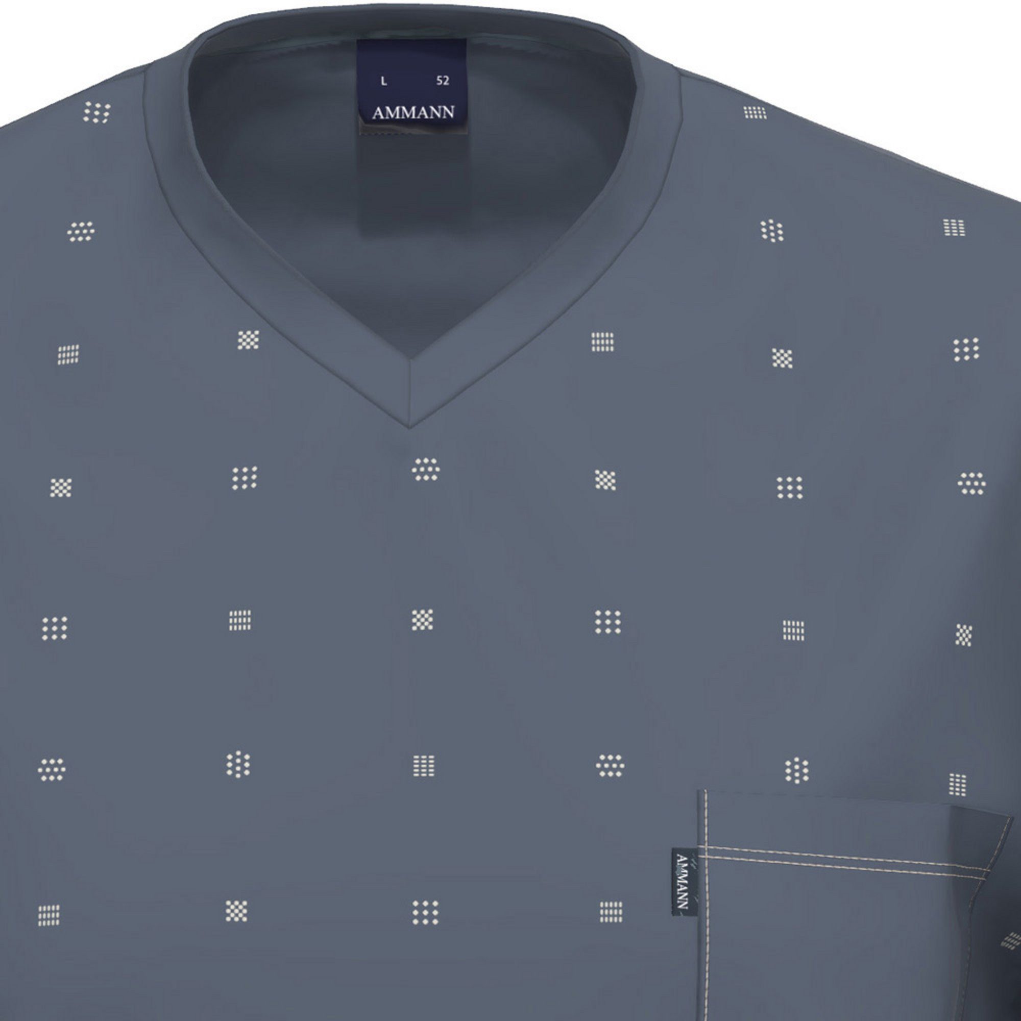 Ammann Nachthemd Herren-Nachthemd Single-Jersey gemustert günstig online kaufen