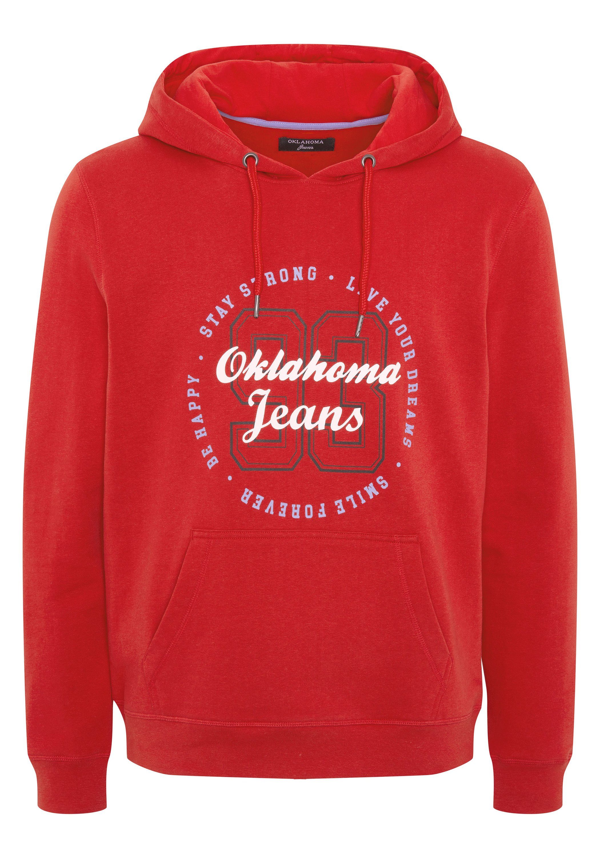 Oklahoma Jeans Kapuzensweatshirt in lässiger Passform 18-1551 Aurora Orange