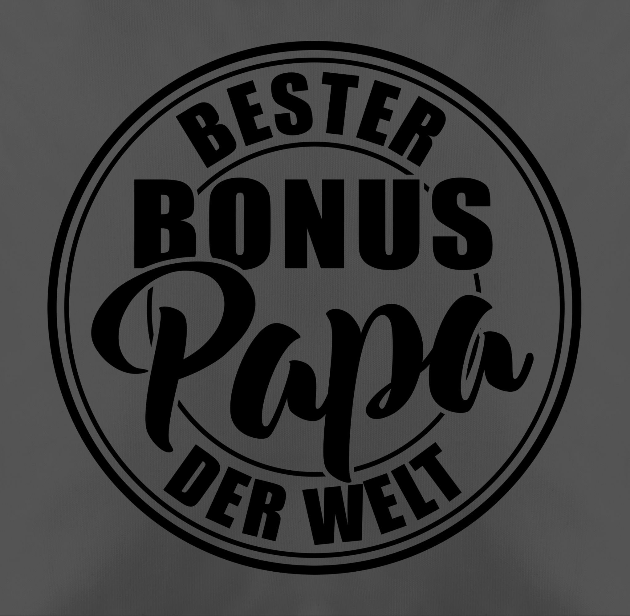 - Dekokissen Grau Shirtracer Papa Bester der Vatertagsgeschenk schwarz, bonus 1 Kissen Welt