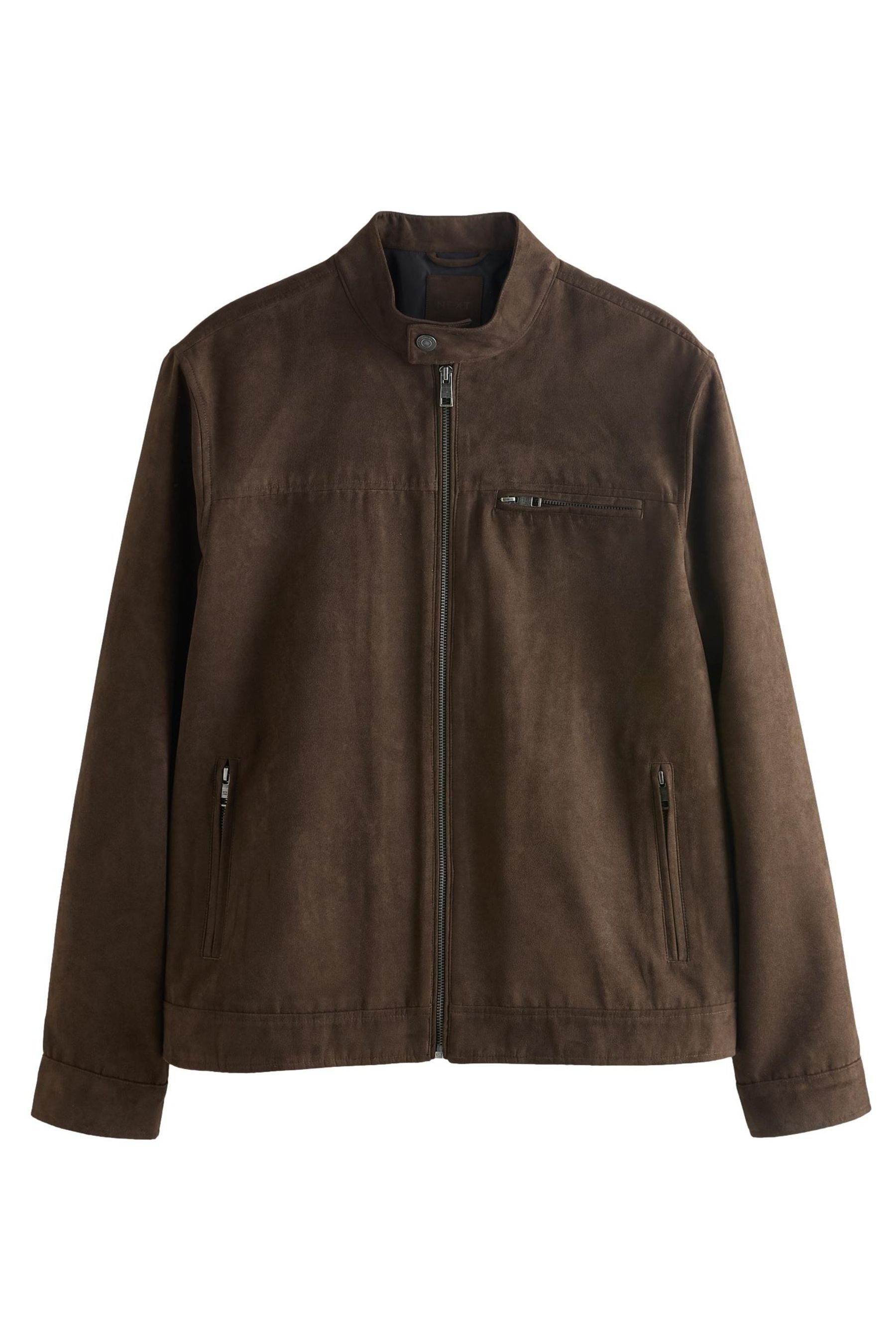Hemdjacke Racer-Jacke aus Velourskunstleder