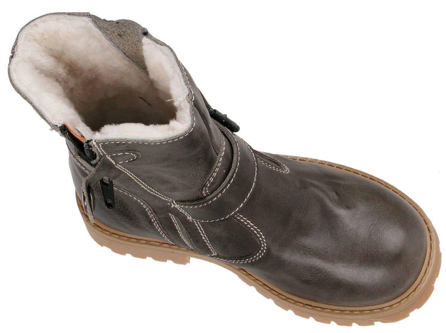 Zecchino d'Oro Zecchino d'Oro Stiefel Stiefeletten Biker M04-6418 Lammfell Stiefelette