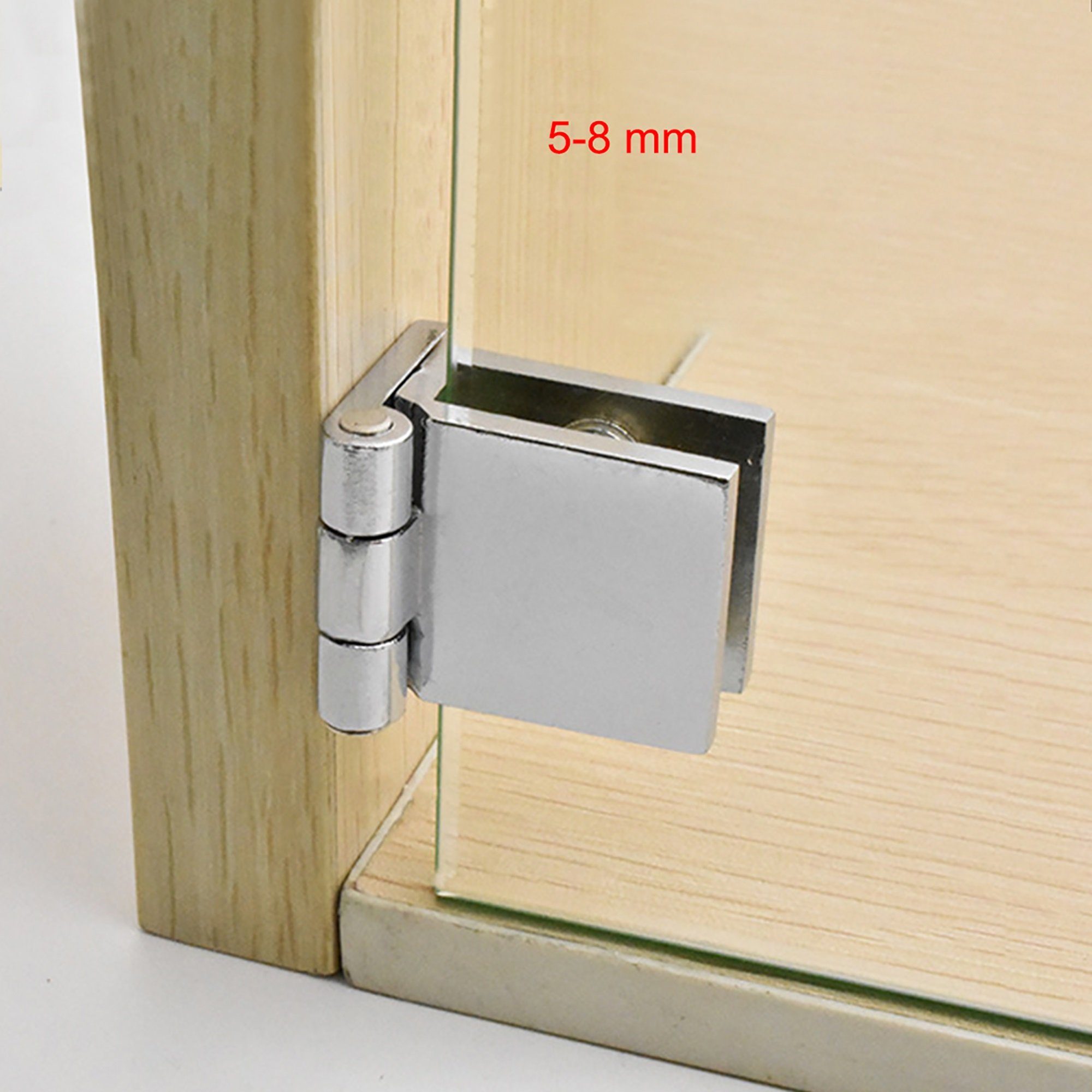 BAYLI Möbelbeschlag 4er Grad, Glas Scharnier Dusche 0 Tür Halter, Set Scharnier 5-8mm