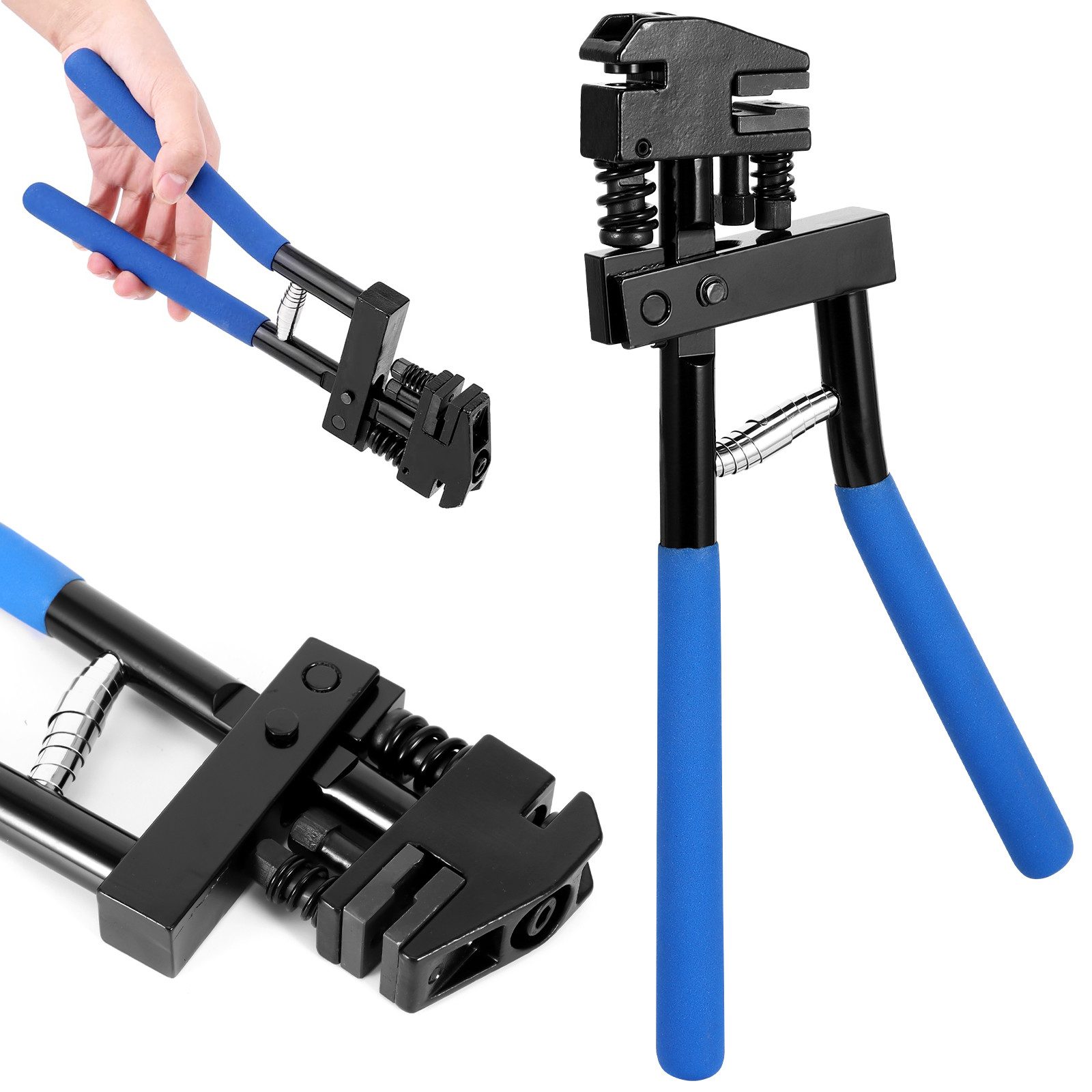 BlingBin Lochzange Kombinierte Absetzzange 5mm,Karosseriezange Falzzange Blechlocher, 1er Set 1-tlg., 285 mm Karosseriezange zum Lochen und Falzen, für Karosseriebereich Absetz Zange Auto Reparatur