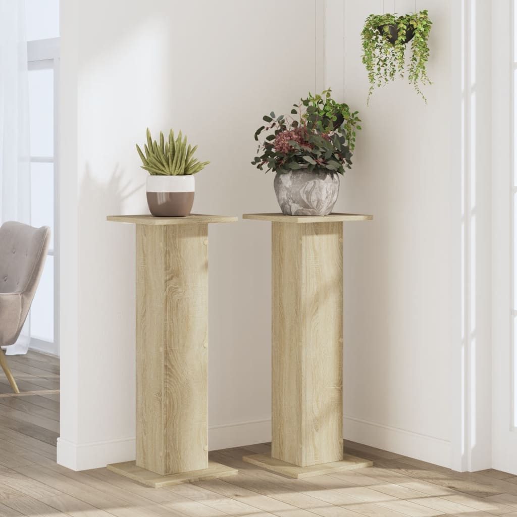 vidaXL Blumenständer Pflanzenständer 2 Stk. Sonoma-Eiche günstig online kaufen