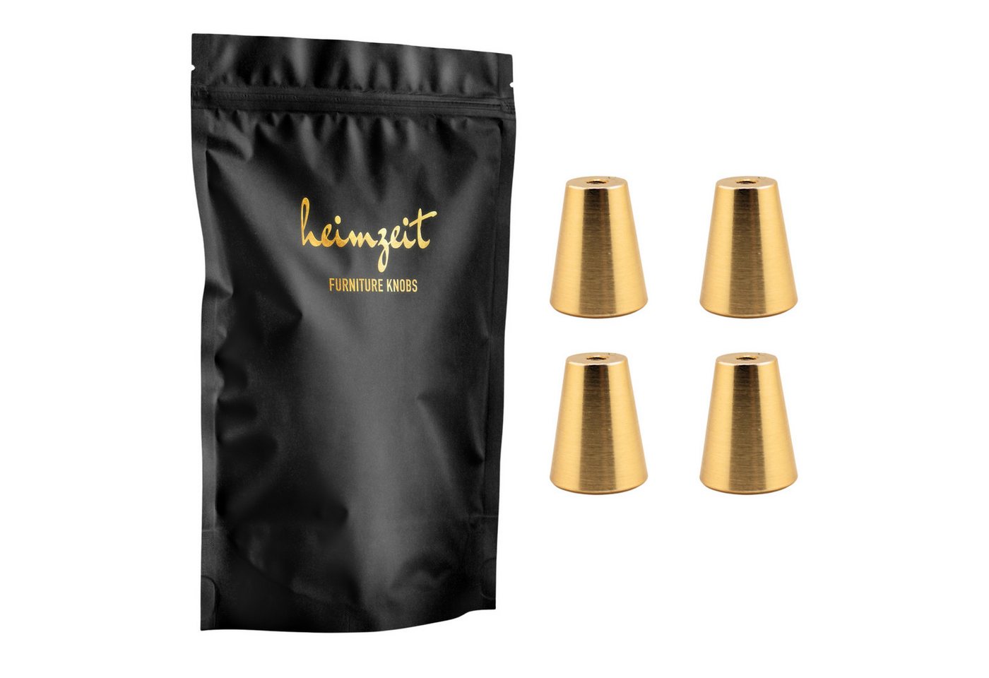 heimzeit Möbelgriff heimzeit Möbelknöpfe Rund (Set, 4-St), für Schubladen, Türen und Kommoden, inkl. Schraube