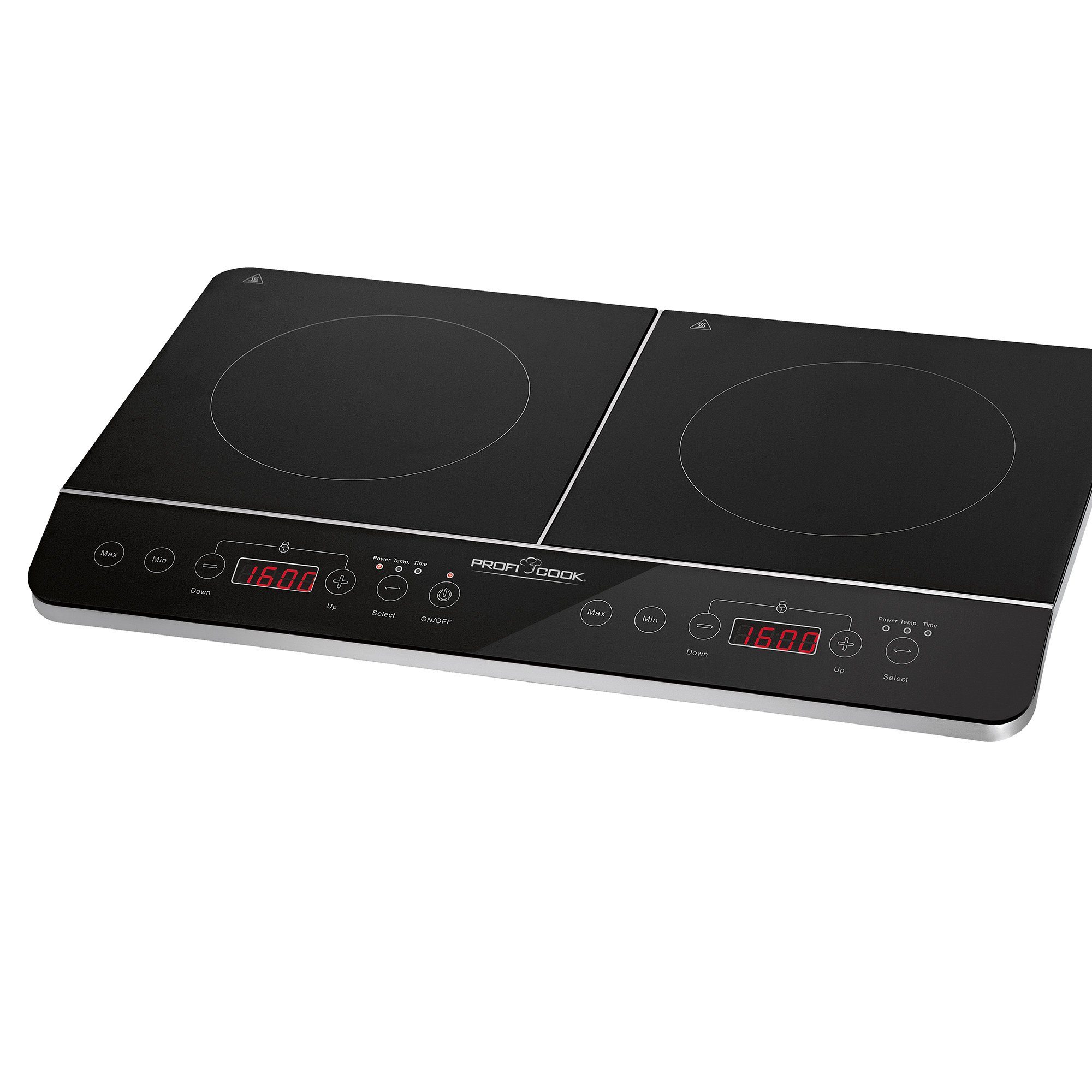 ProfiCook Doppel-Induktionskochplatte PC-DKI 1067, Kratzfeste, glatte Kochfläche, 6 Leistungs- und 10 Temperaturstufen