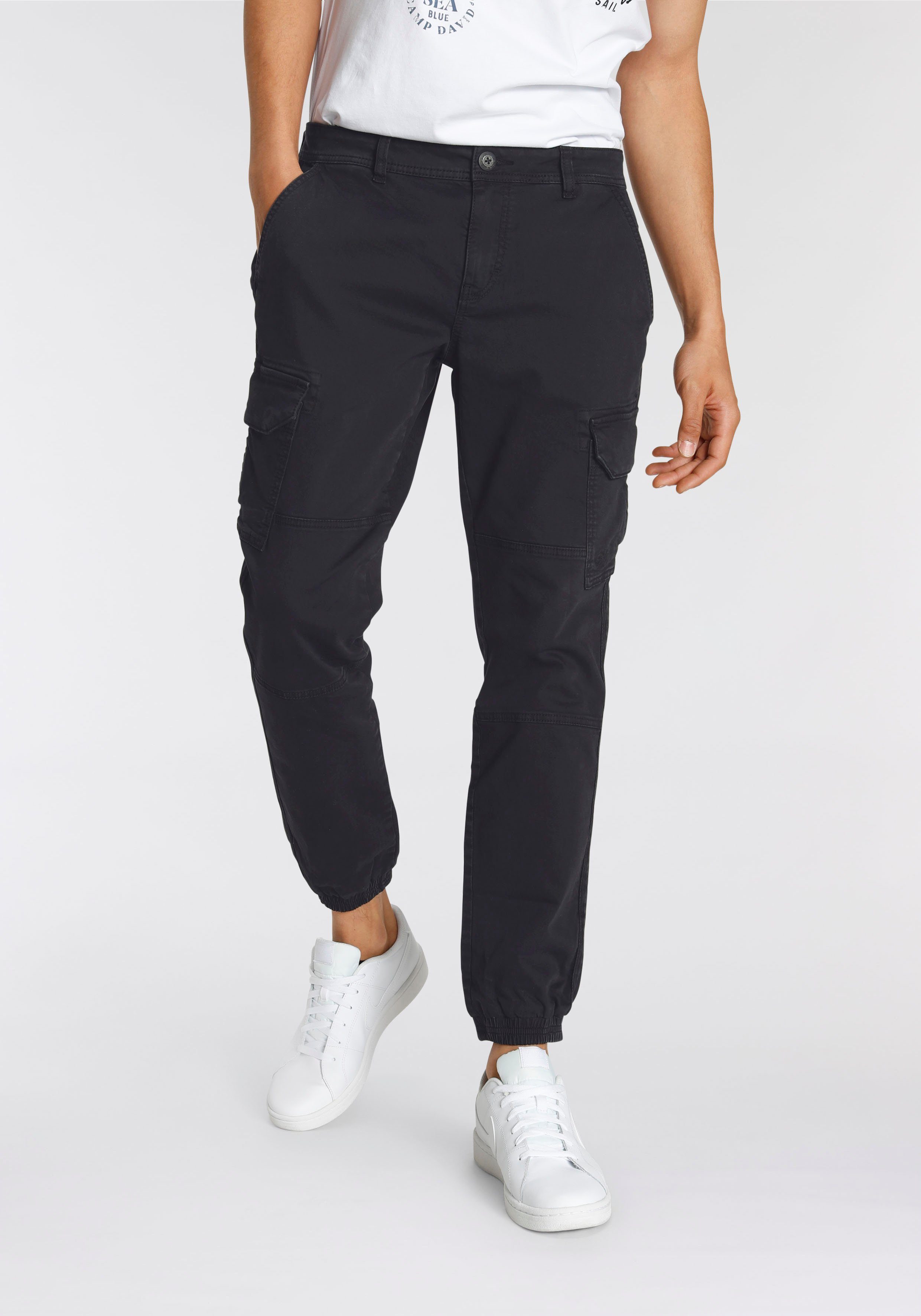 CAMP DAVID Cargohose unifarben
