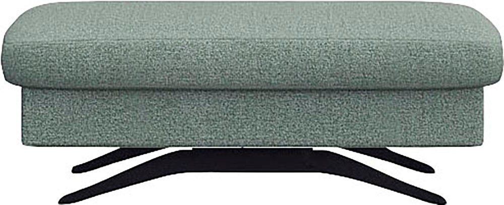 FLEXLUX Pouf Glow Sitzhocker, Polsterhocker, Hocker mit Stauraum, Fuß schwarz