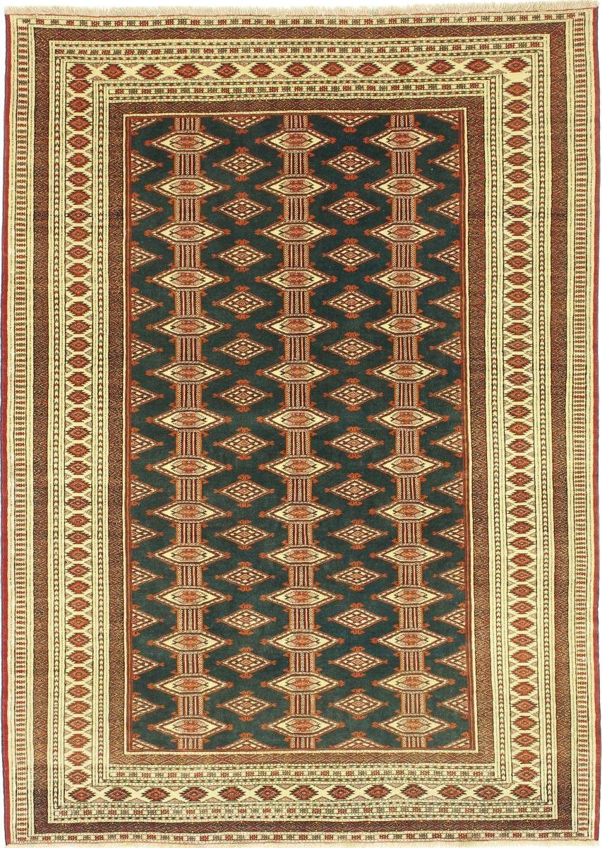 Orientteppich Turkaman Alt Seidenkette 136x188 Nain Handgeknüpfter mm Trading, 6 Orientteppich, rechteckig, Höhe