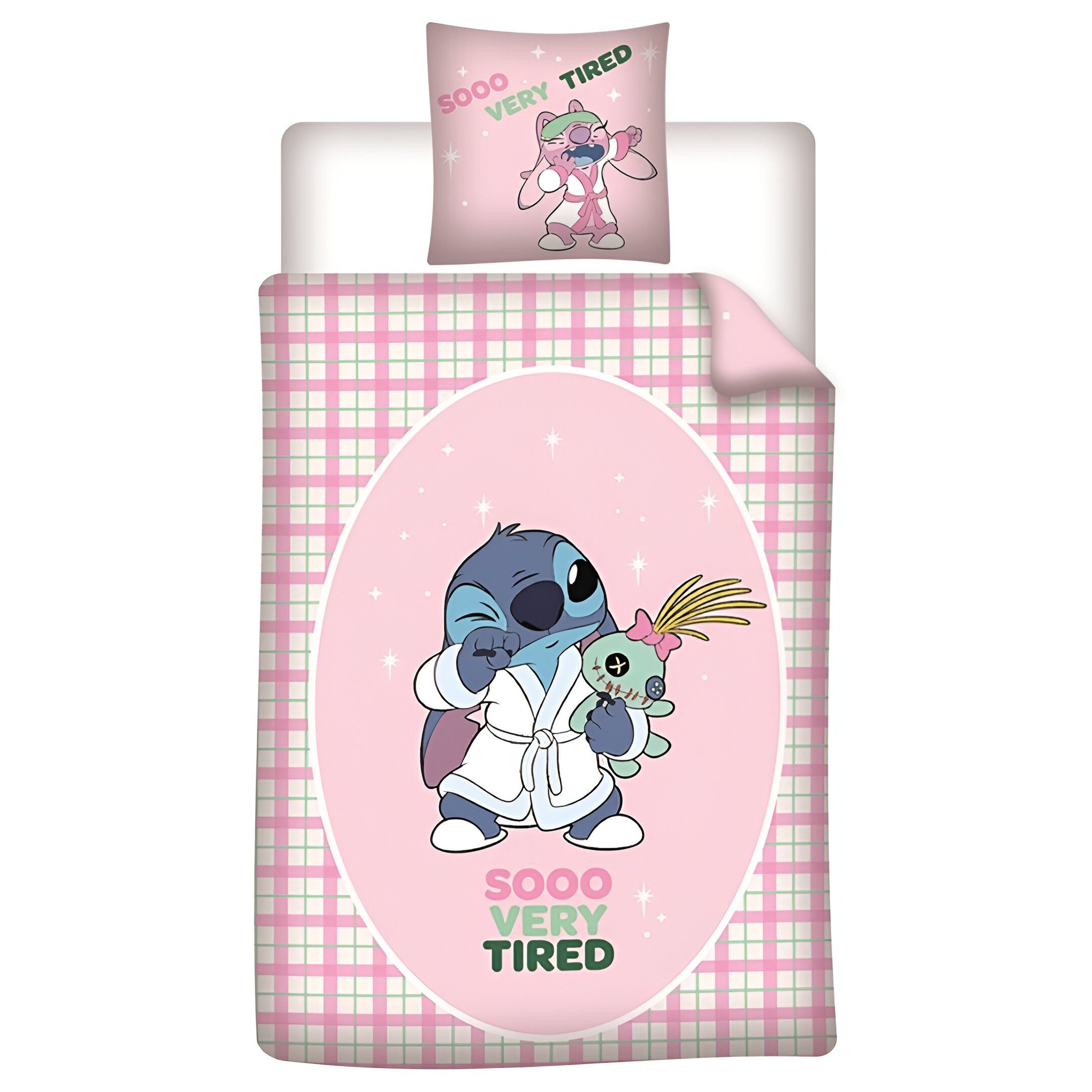 Disney Постельное белье Disney Stitch Angel Kinder Постельное белье 2tlg. Set 135-140x200 65x65, Baumwolle, 2 teilig