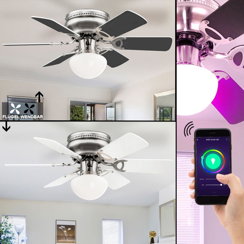 etc-shop Deckenventilator, Decken Ventilator Vor-Rücklauf