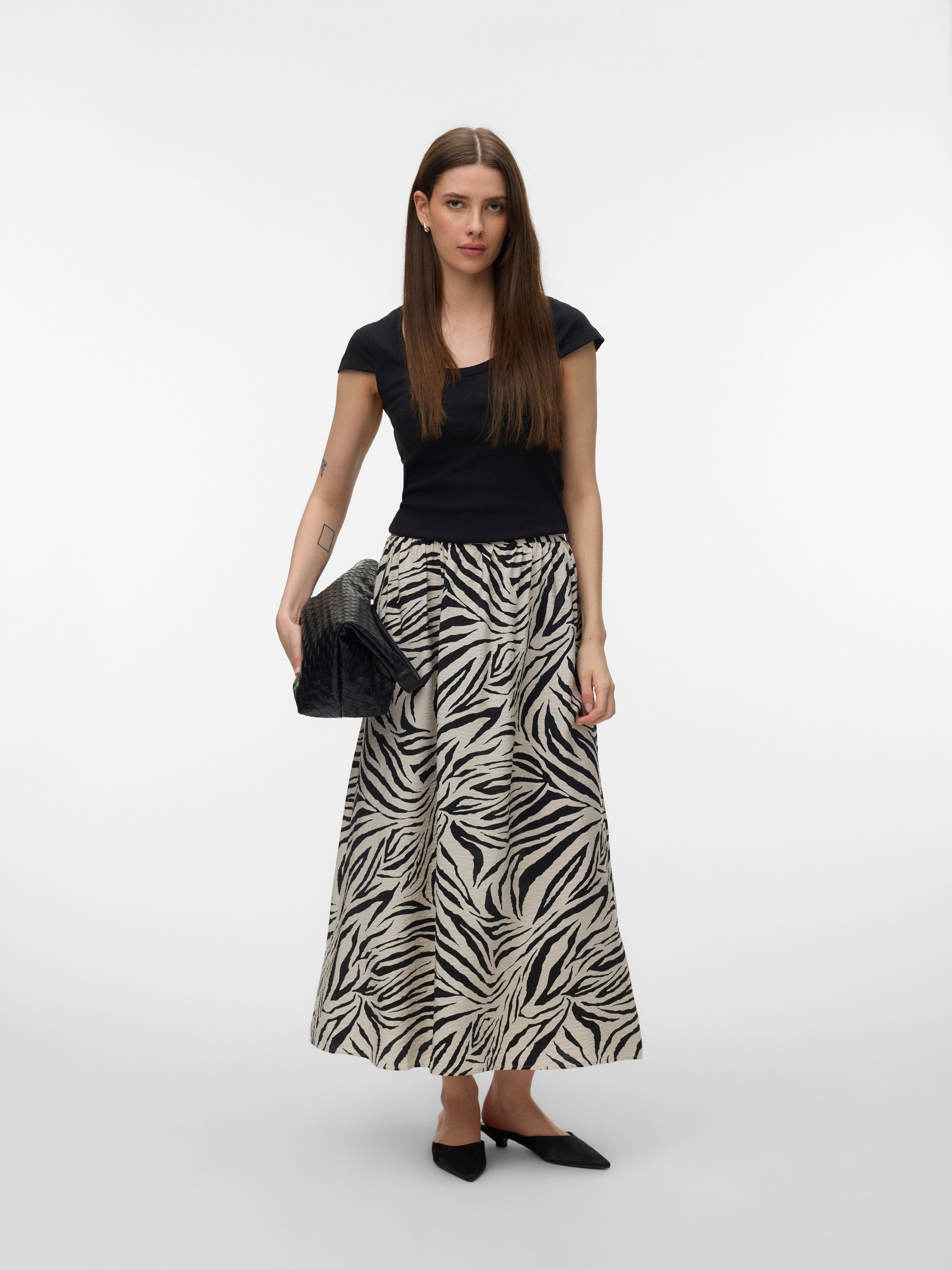 Vero Moda Maxirock VMJOSIE VOLUME ANKLE SKIRT WVN GA Viskosemischung – Bild 4 von 5