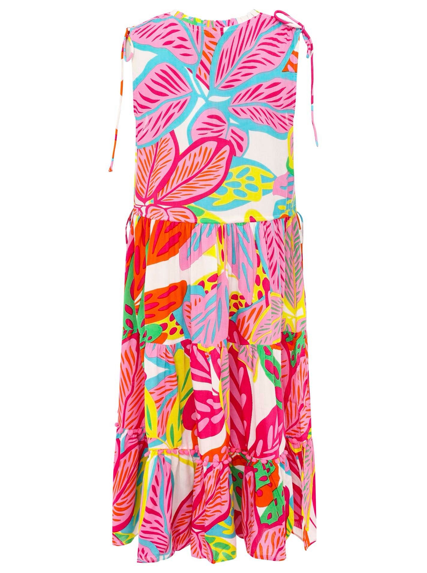 Zwillingsherz Sommerkleid Zwillingsherz Kleid Dschungelpflanzen Kordel günstig online kaufen