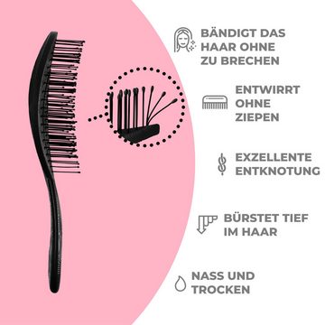 Ninabella Haarbürste Bio-Haarbürste für Damen, Herren & Kinder - Entwirrbürste ohne Ziepen, 1-tlg.