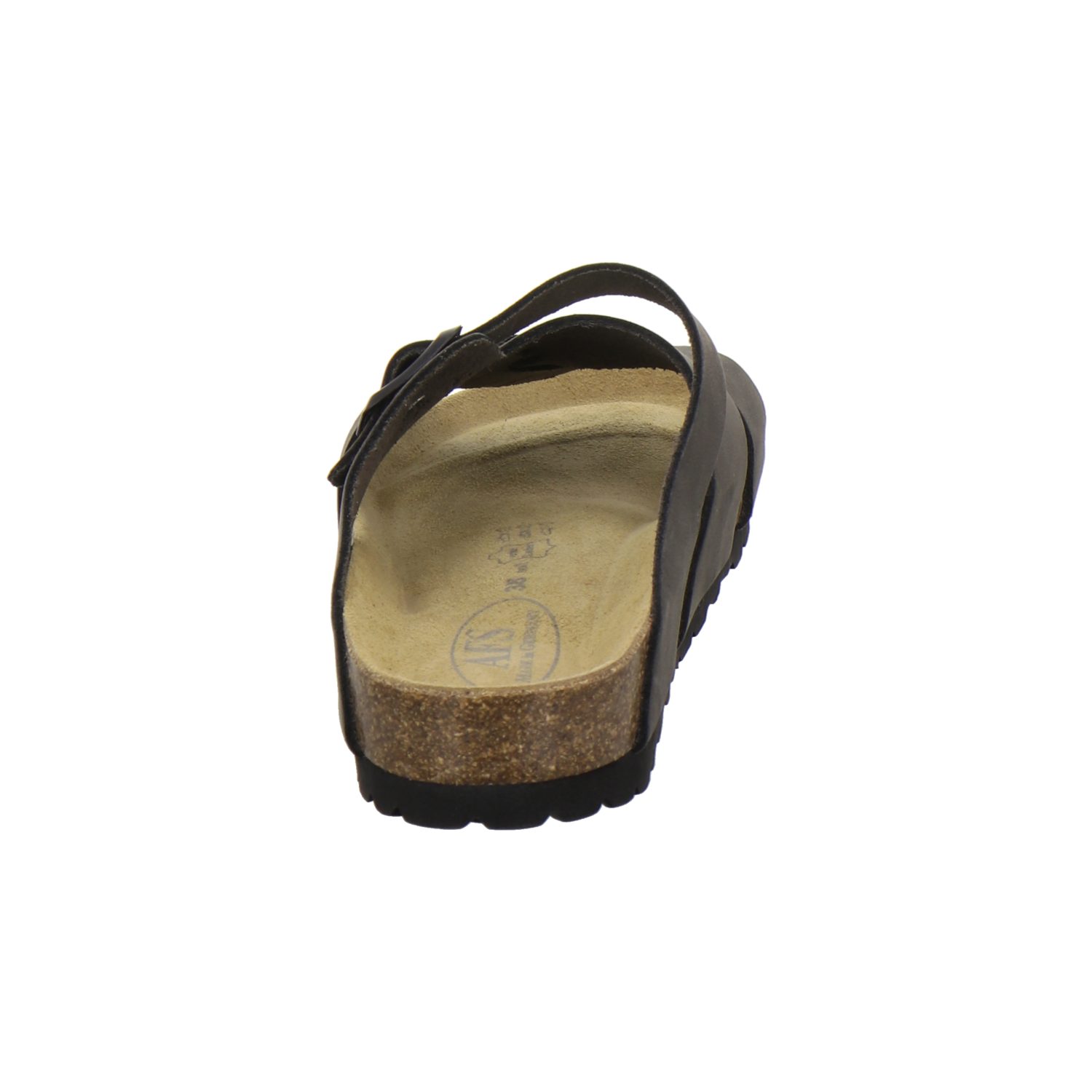 AFS-Schuhe Made für Germany aus in Pantolette 2122 Leder Fussbett, stone mit Damen