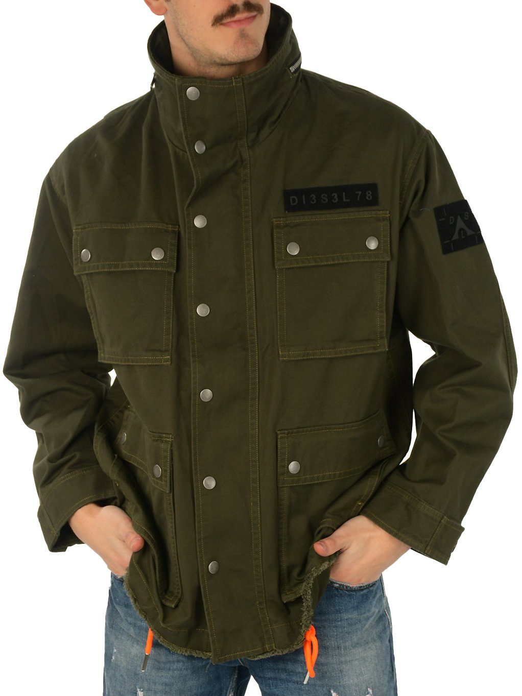 Diesel Parka Kurze Militär Stil Jacke günstig online kaufen
