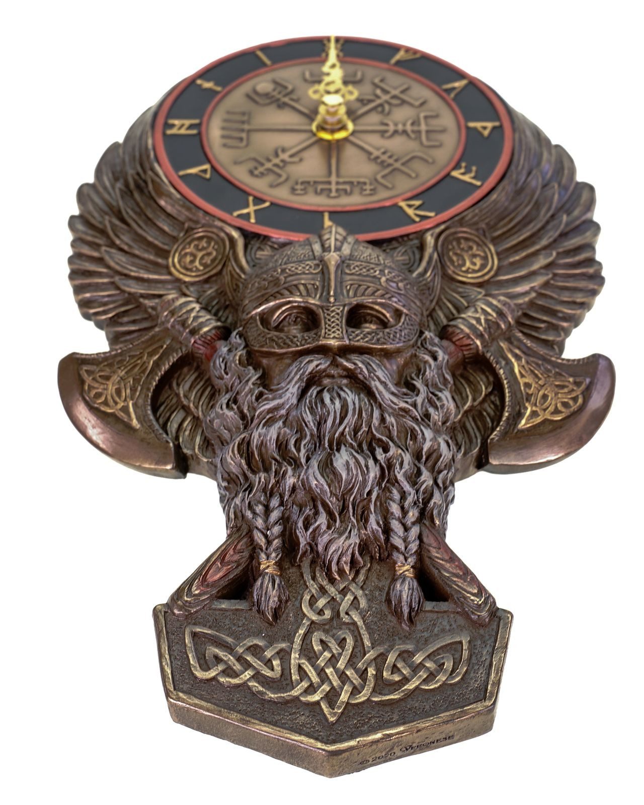 Vogler Dekofigur Wikinger Wanduhr 29 cm Figur bronziert handcoloriert Uhr b günstig online kaufen