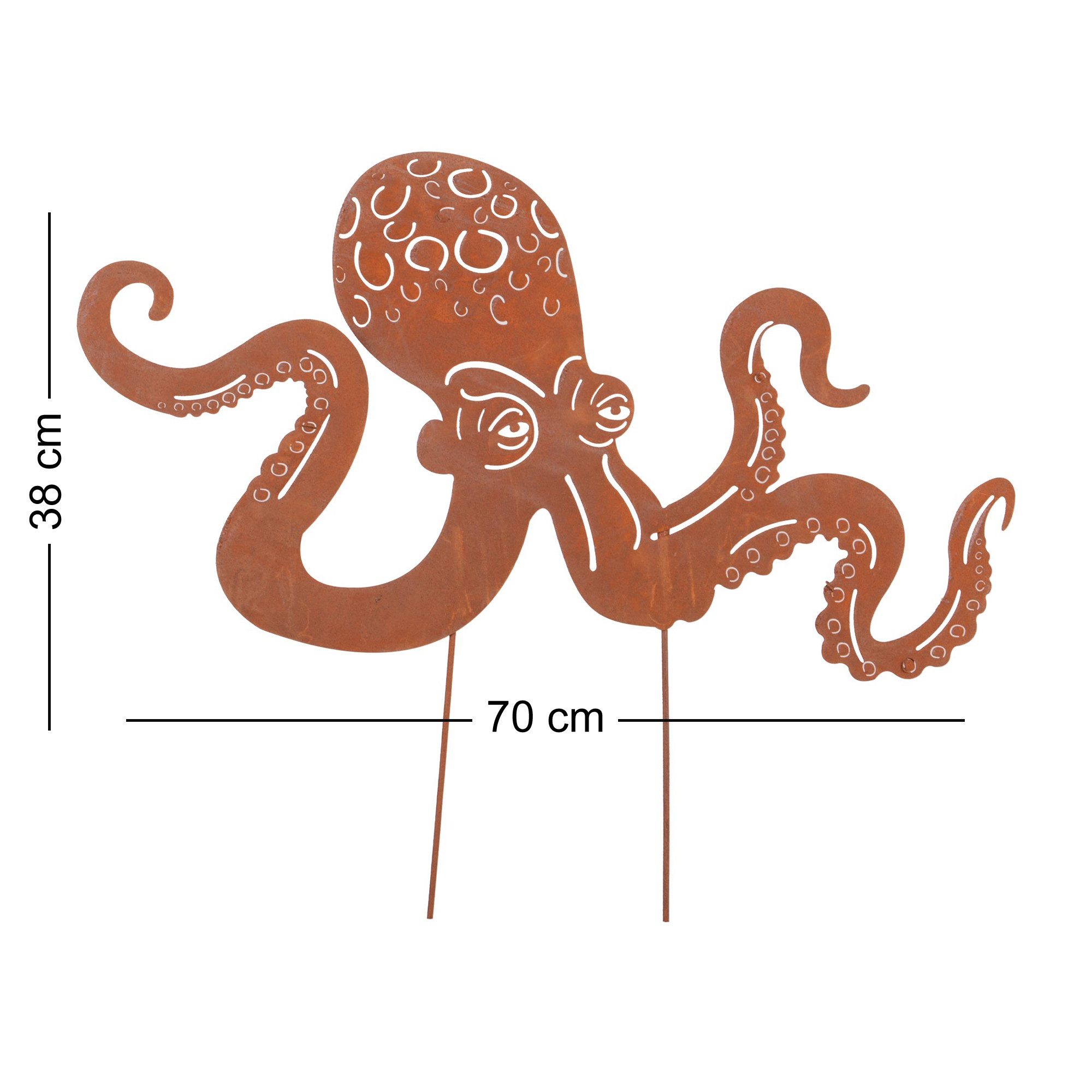 UNUS GARDEN Gartenstecker Roststecker Octopus (1-St) günstig online kaufen