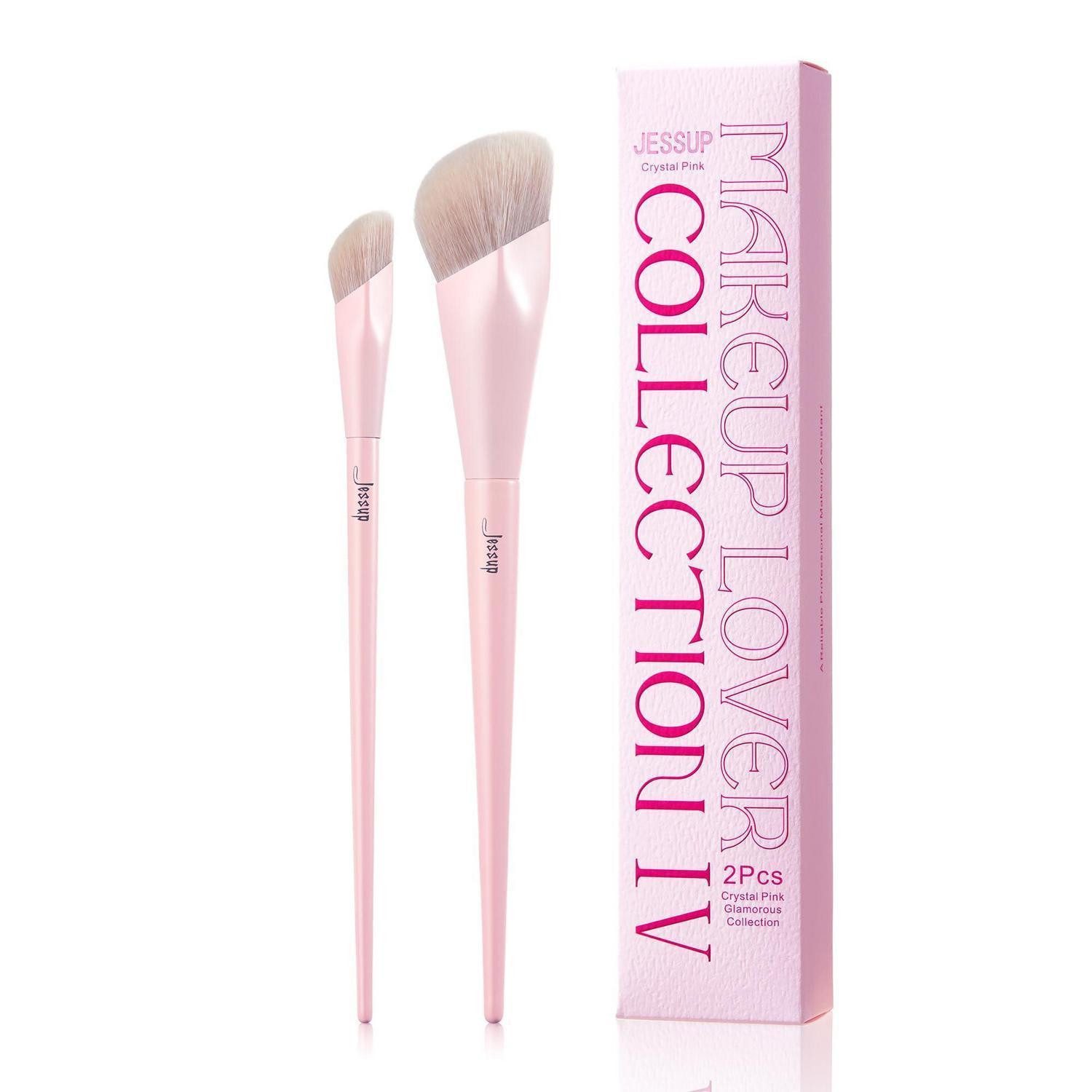 LuxusKollektion Kosmetikpinsel-Set Pinselset Makeup 2-tlg Rosa