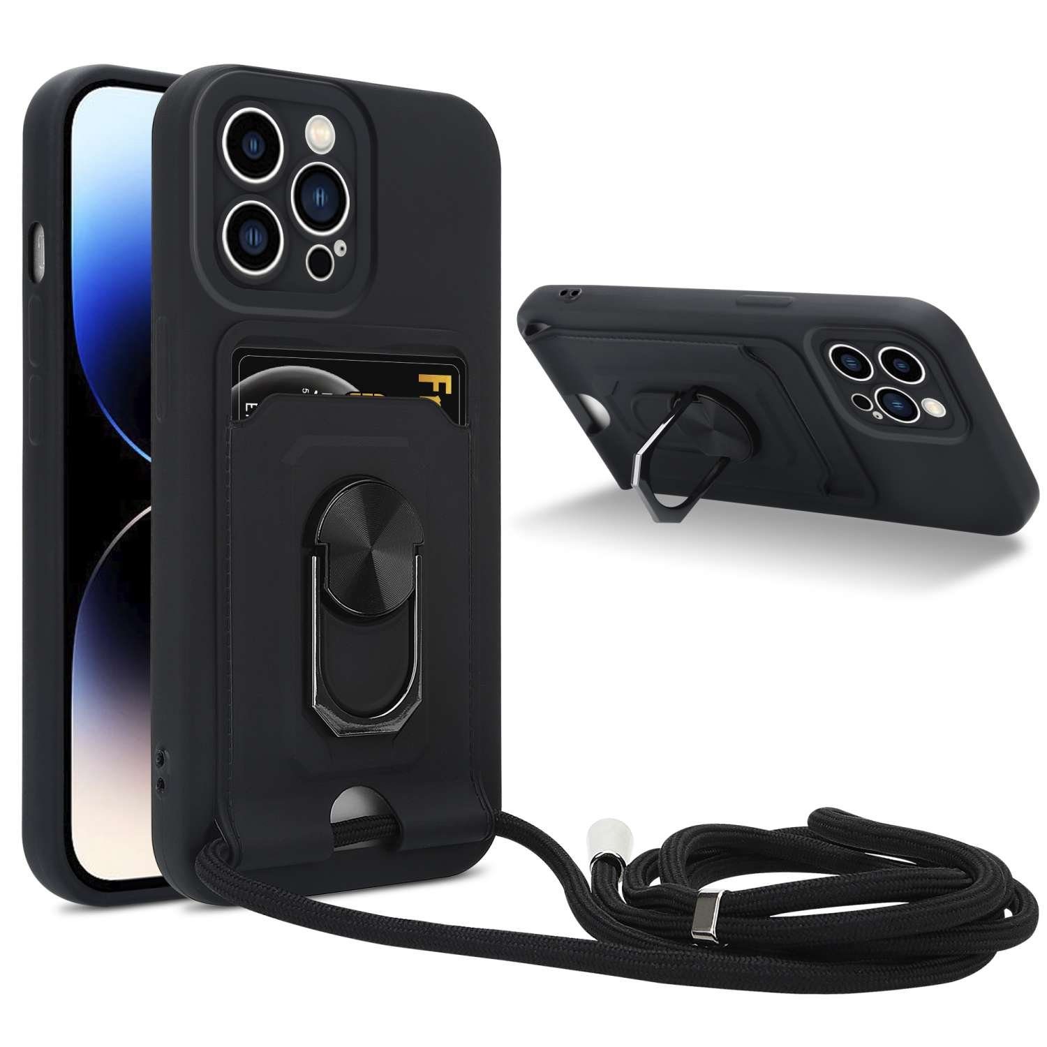 Cadorabo Handykette für Apple iPhone 15 PRO Apple iPhone 15 PRO, Handykette mit Standfunktion Schutzhülle