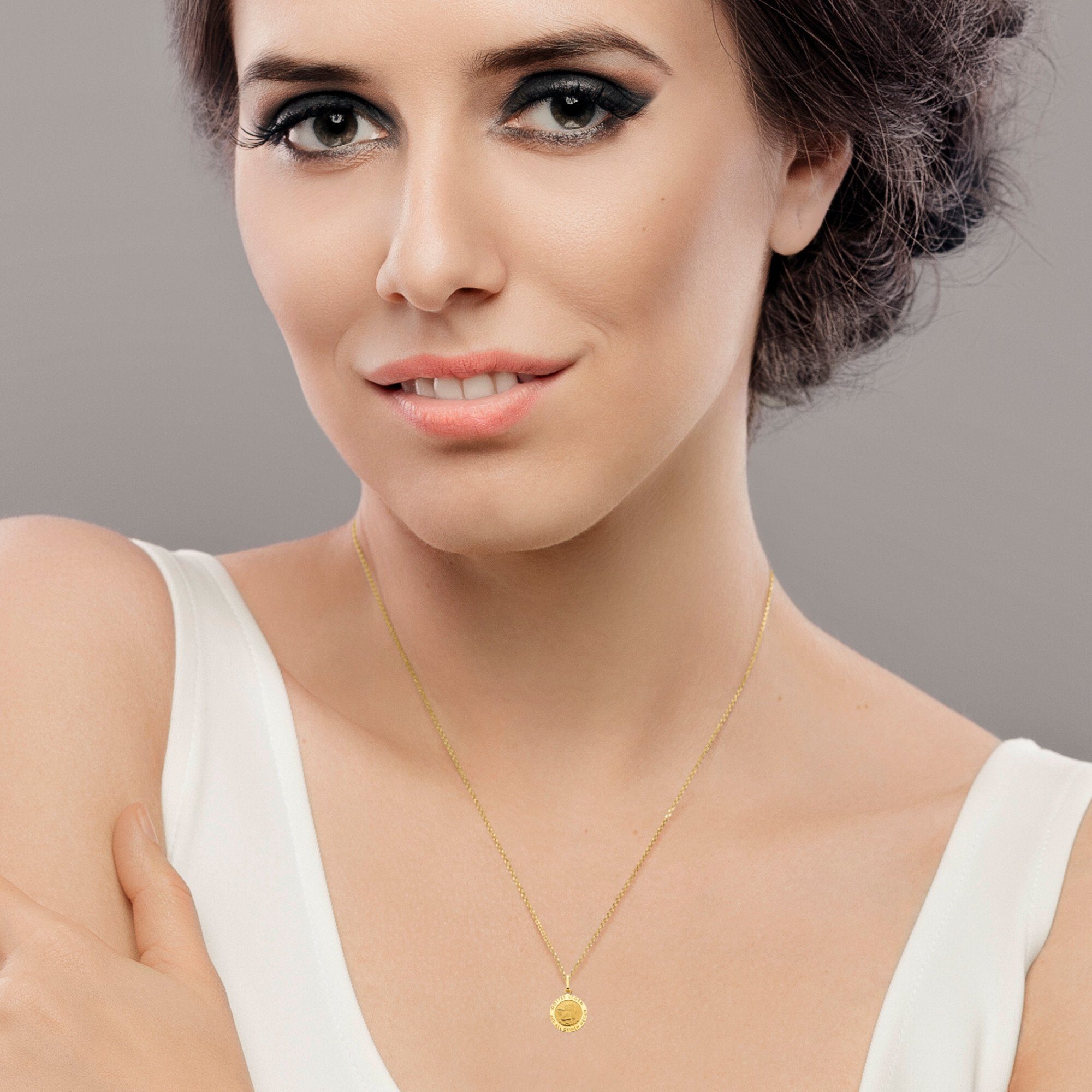 ONE ELEMENT Kettenanhänger Schutzengel Anhänger aus 333 Gelbgold, Ausdruck günstig online kaufen