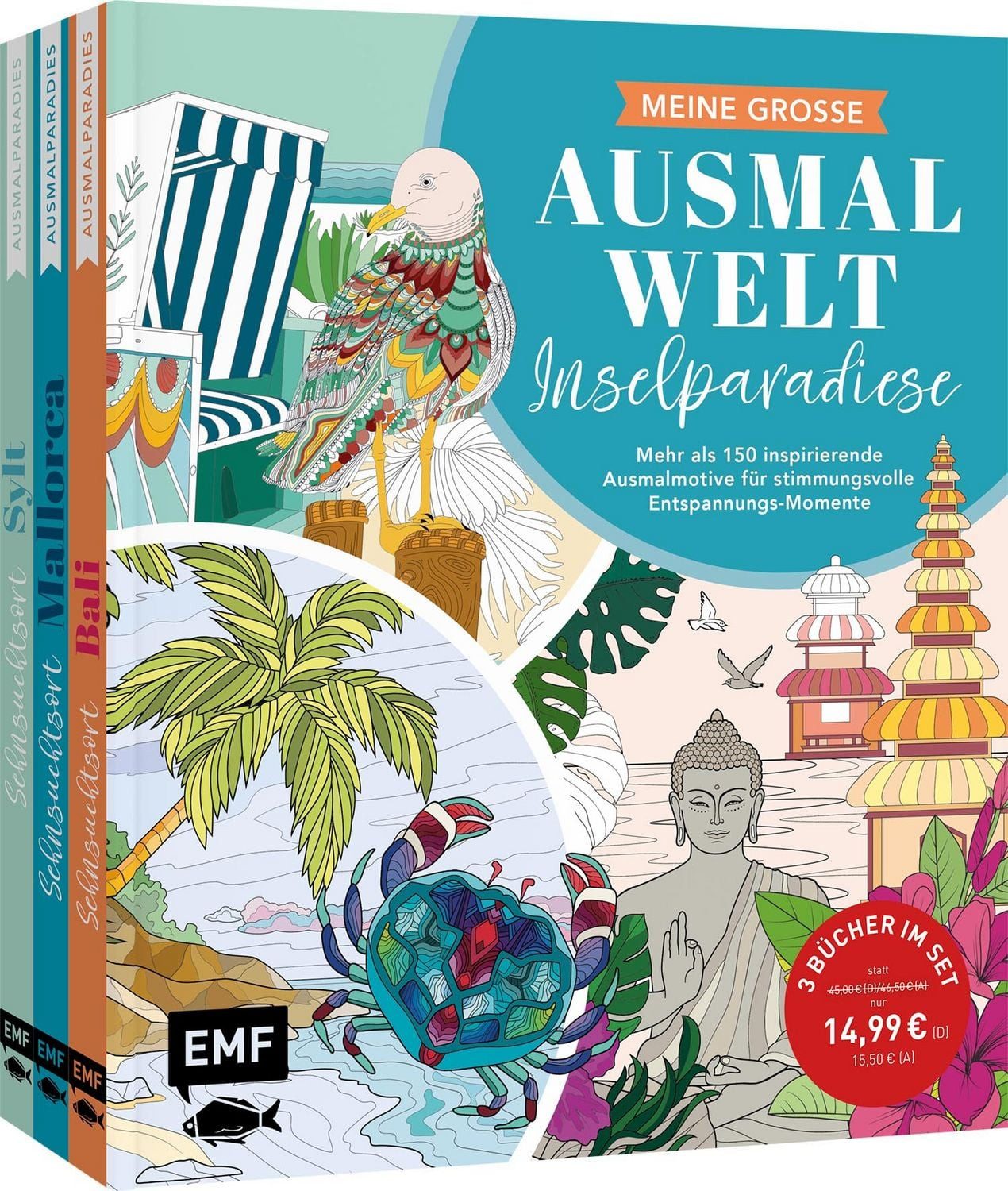 Meine große Ausmalwelt – Inselparadiese / diverse