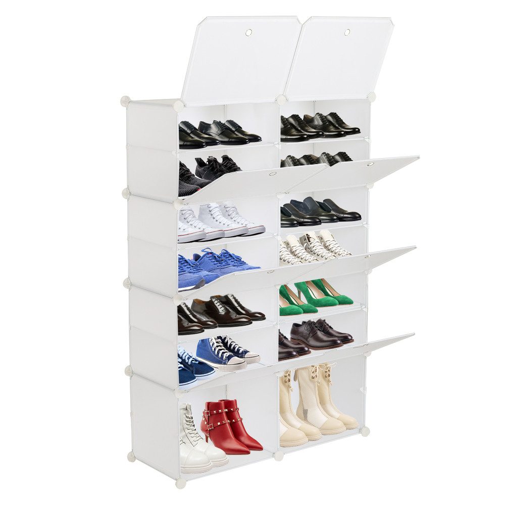 VINGLI Schuhregal DIY Schuhschrank mit Tür, günstig online kaufen