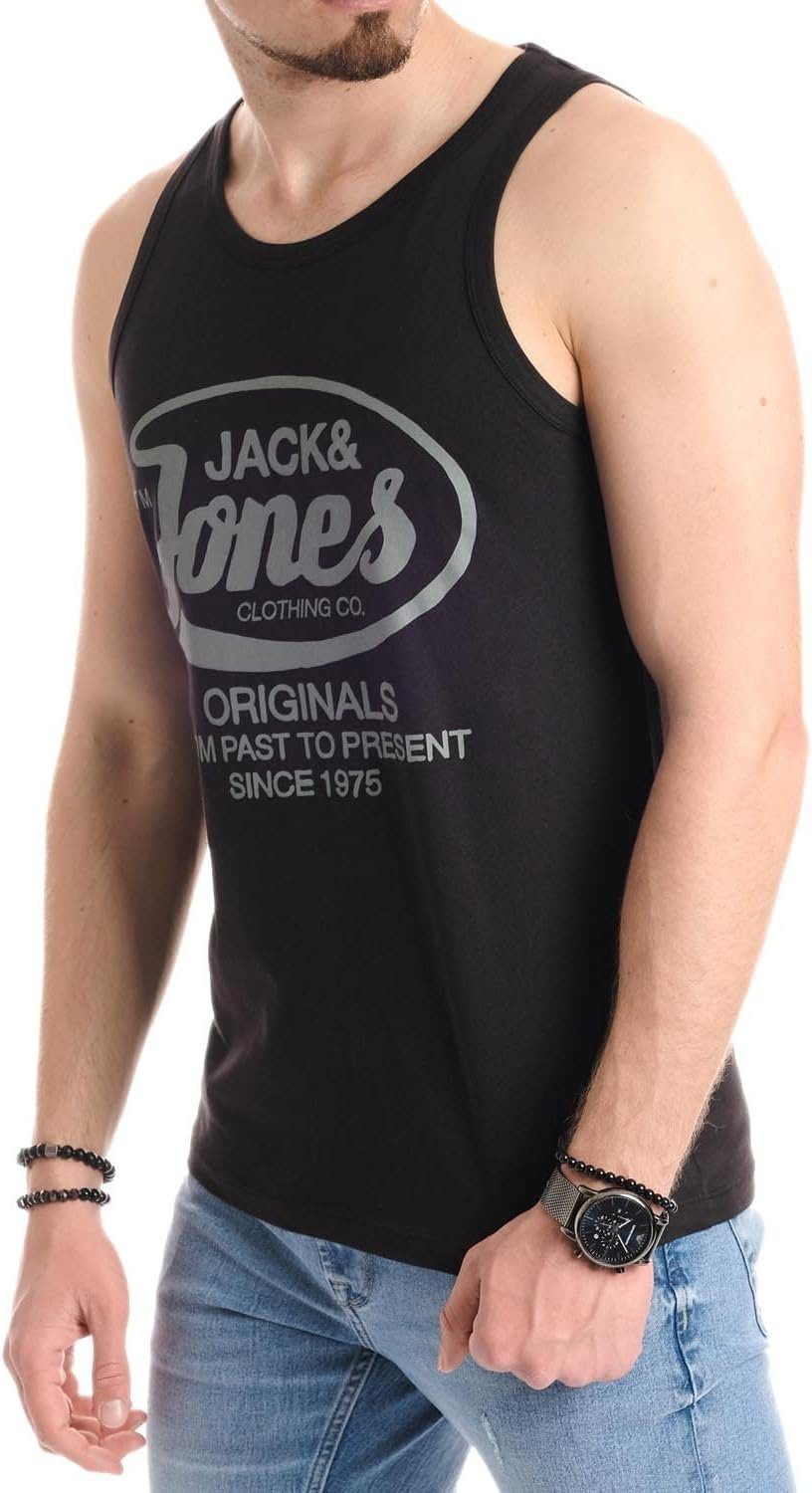 Jack & Jones Tanktop Bedrucktes Shirt aus Baumwolle (2er-Pack) mit Print