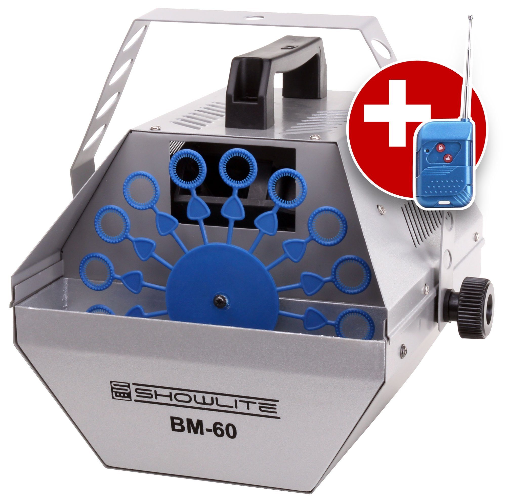 Seifenblasenmaschine Showlite BM-60 Seifenblasenmaschine mit Fernbedienung
