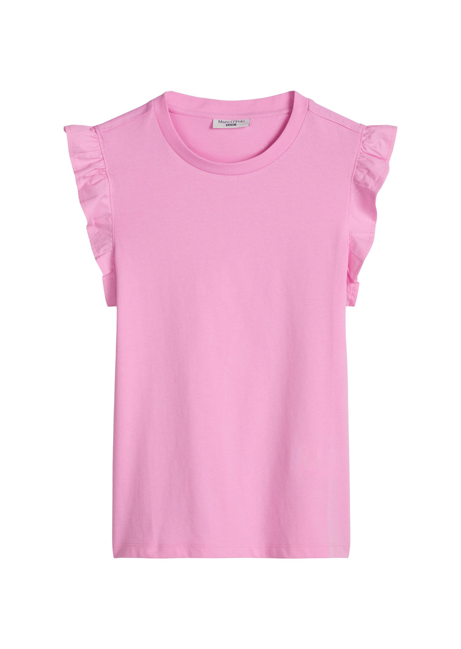 T-Shirt aus Material-Mix